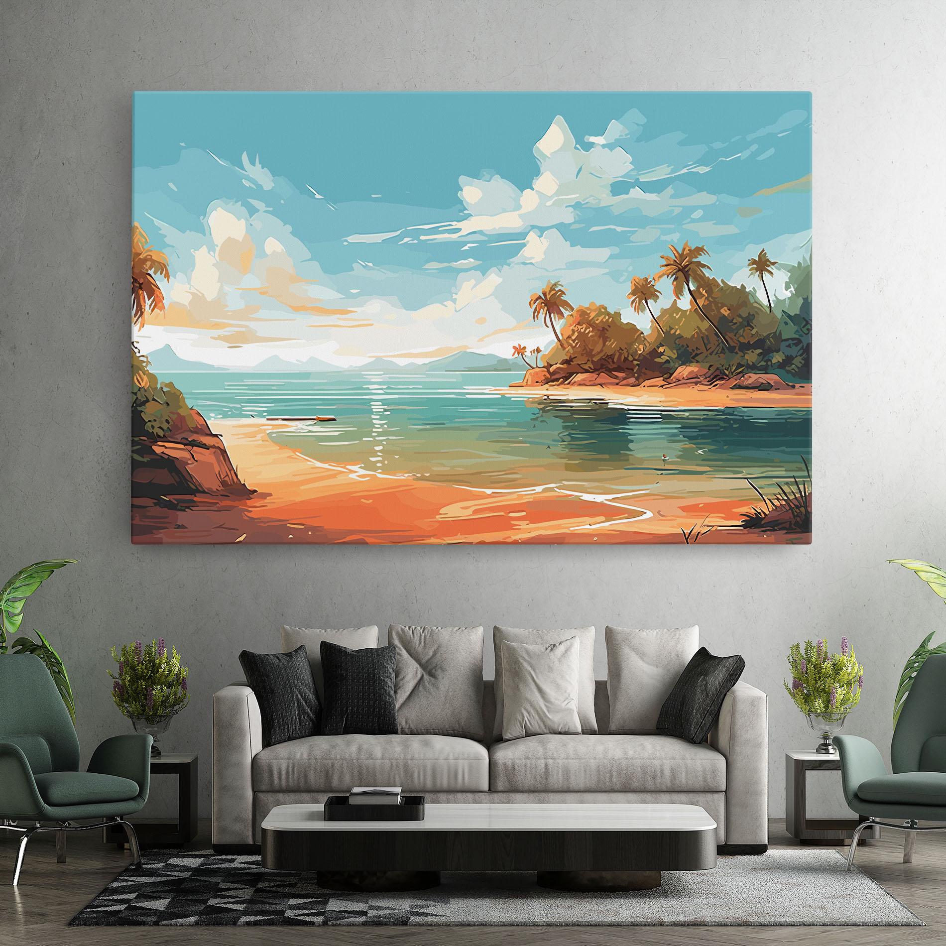 Tablou Canvas Blue Sky Beach mockup 7