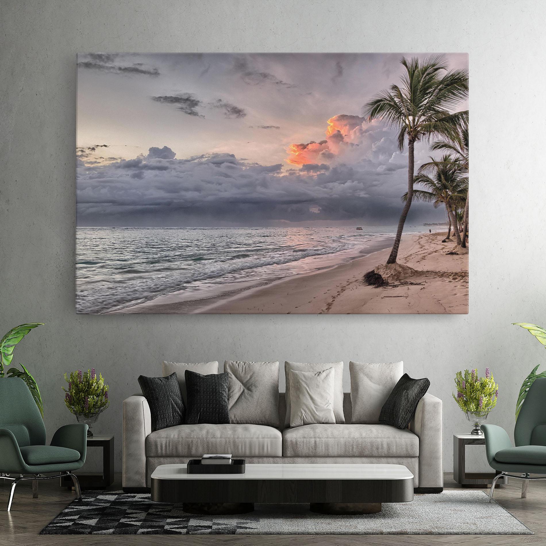Tablou Canvas Cloudy Beach mockup 7