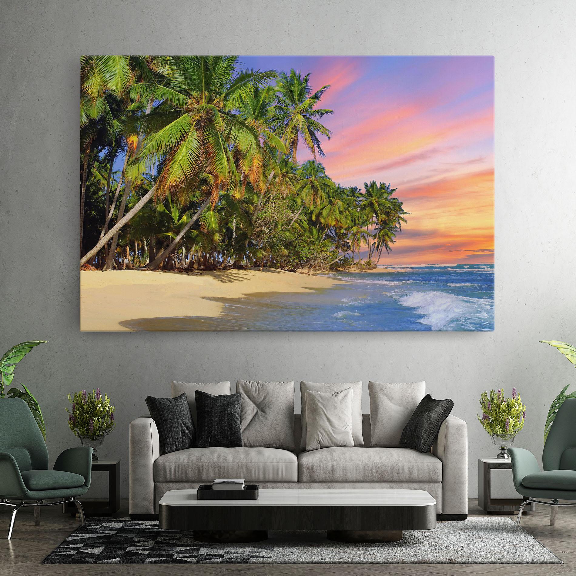 Tablou Canvas Coconut Tree Sunset mockup 7