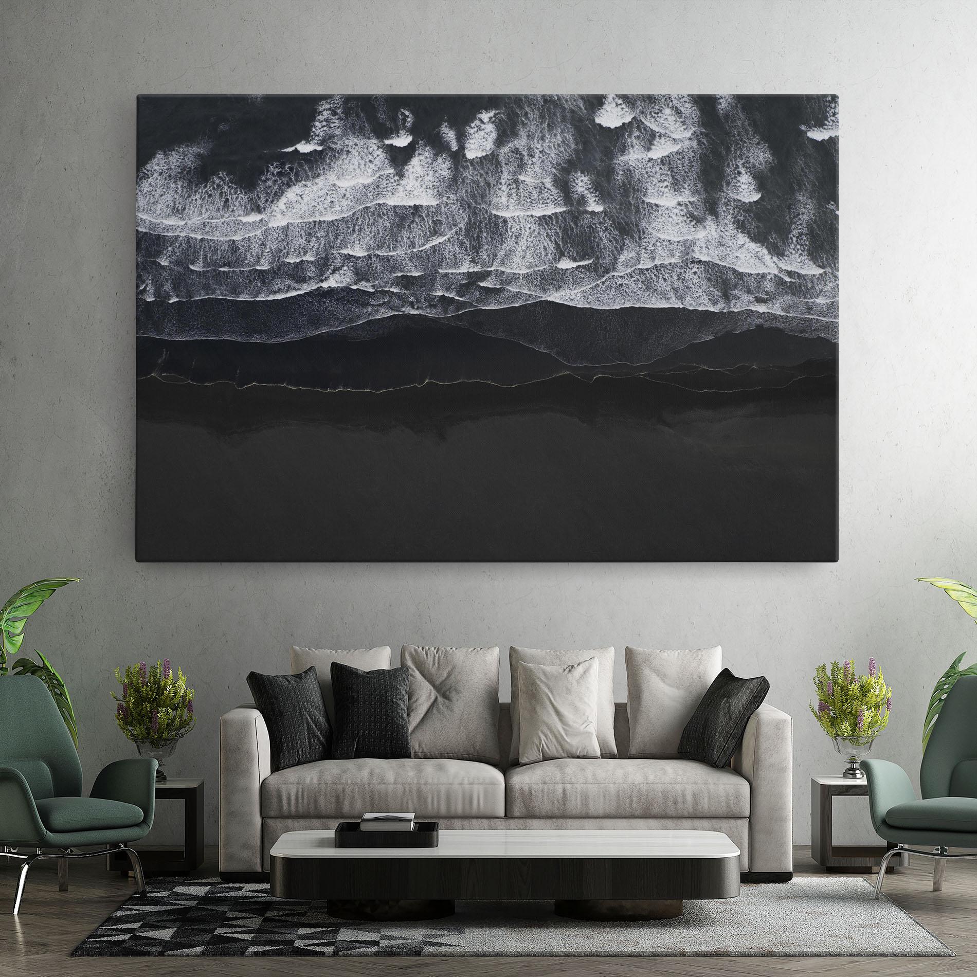 Tablou Canvas Grey Waves Beach mockup 7