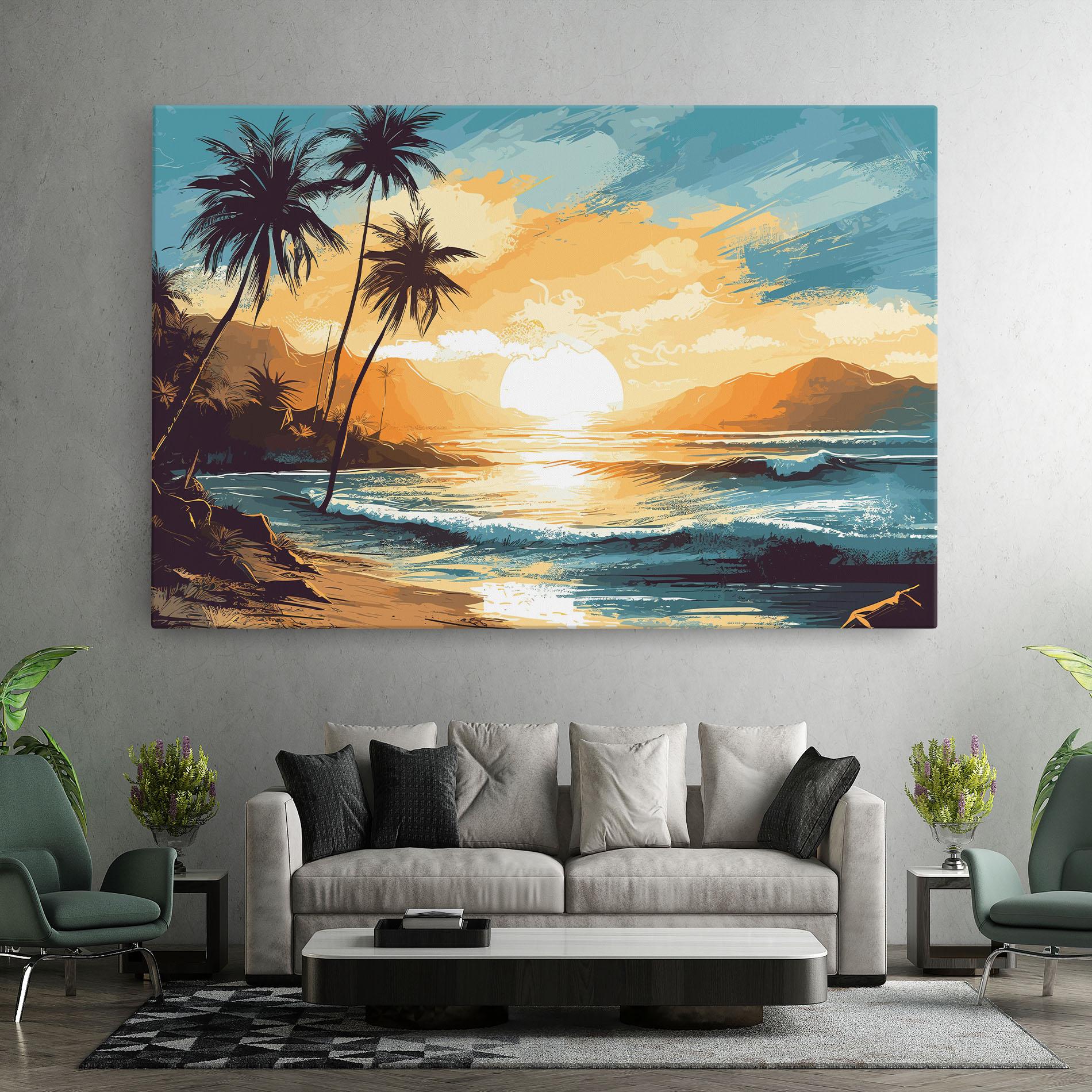 Tablou Canvas Sunrise Beach View mockup 7
