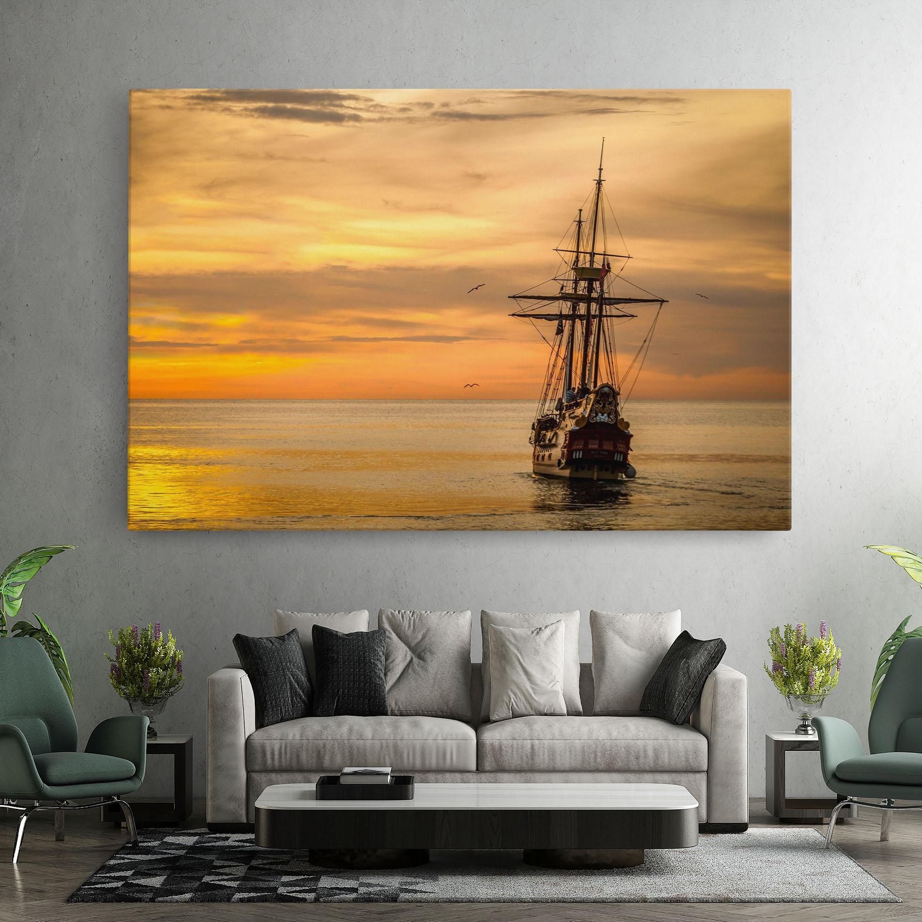 Tablou Canvas Sunset Over The Sea mockup 7