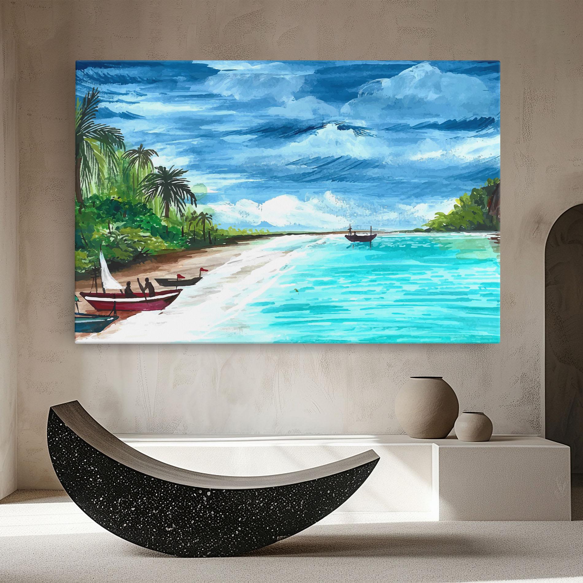 Tablou Canvas Beach Painting Art mockup 8