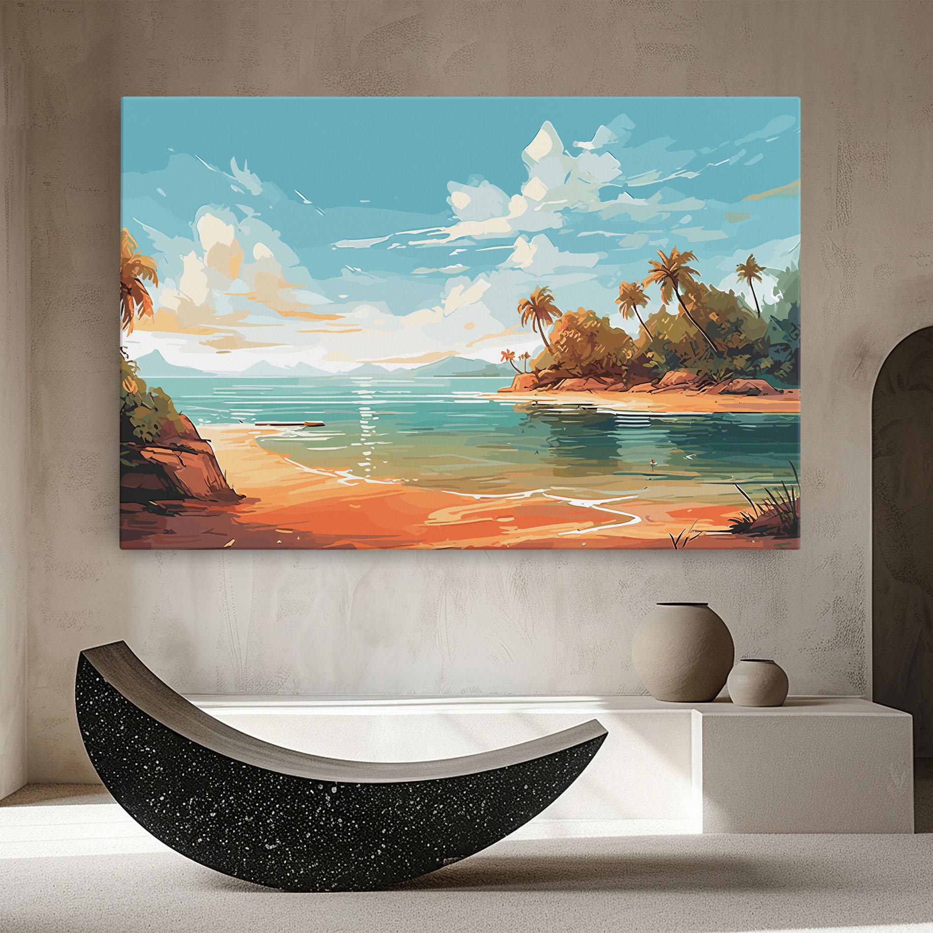 Tablou Canvas Blue Sky Beach mockup 8