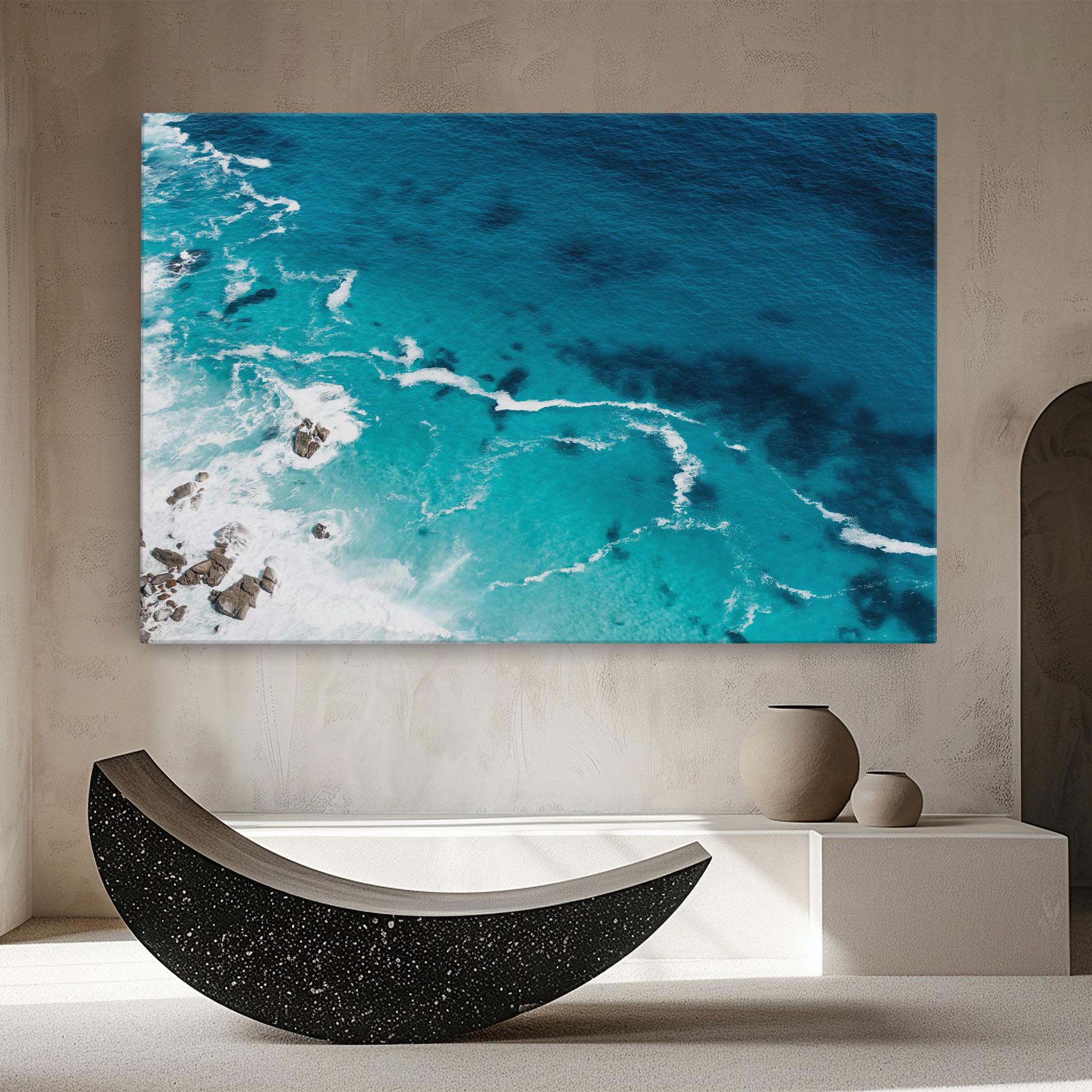 Tablou Canvas Blue Water Beach mockup 8