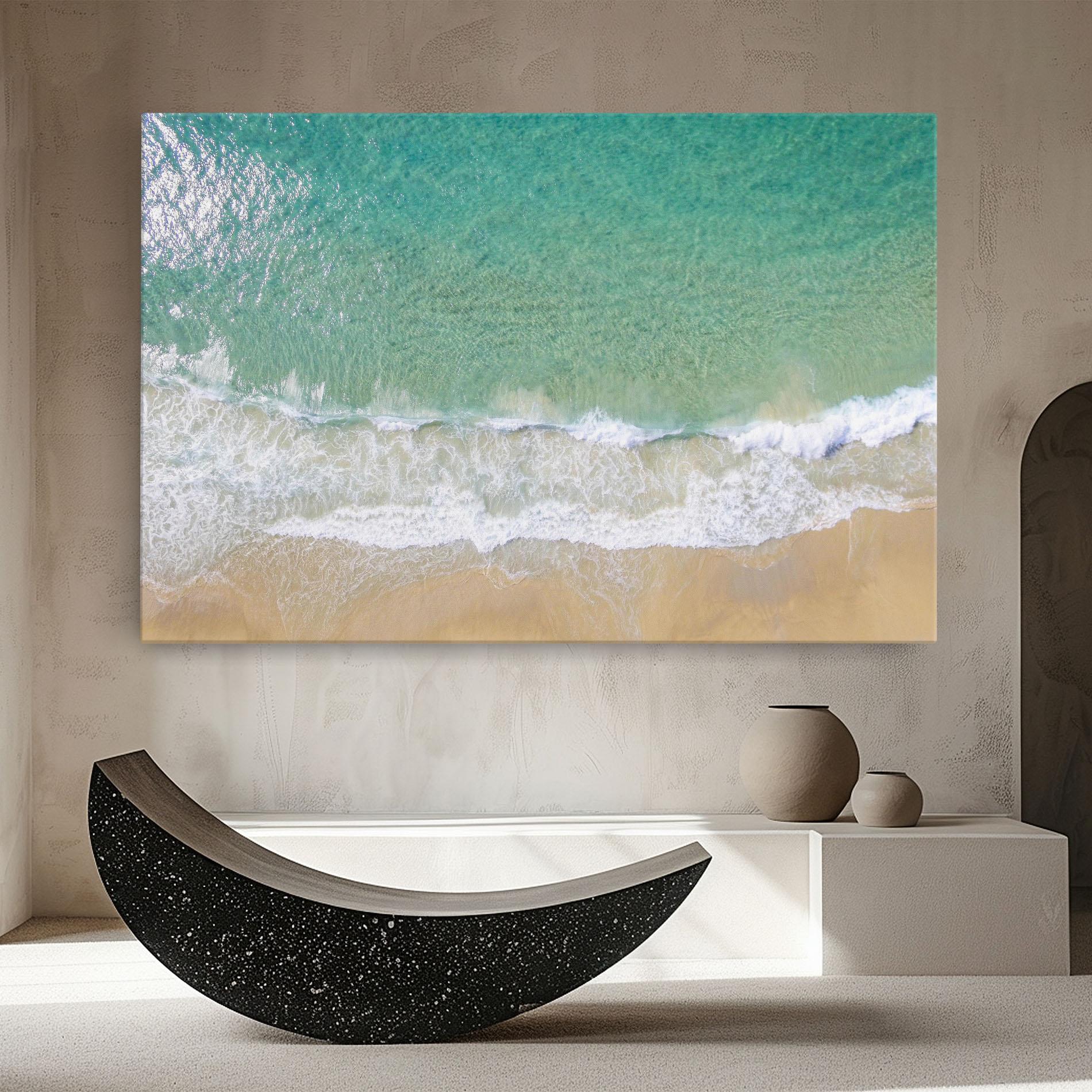 Tablou Canvas Blue Waves Beach mockup 8