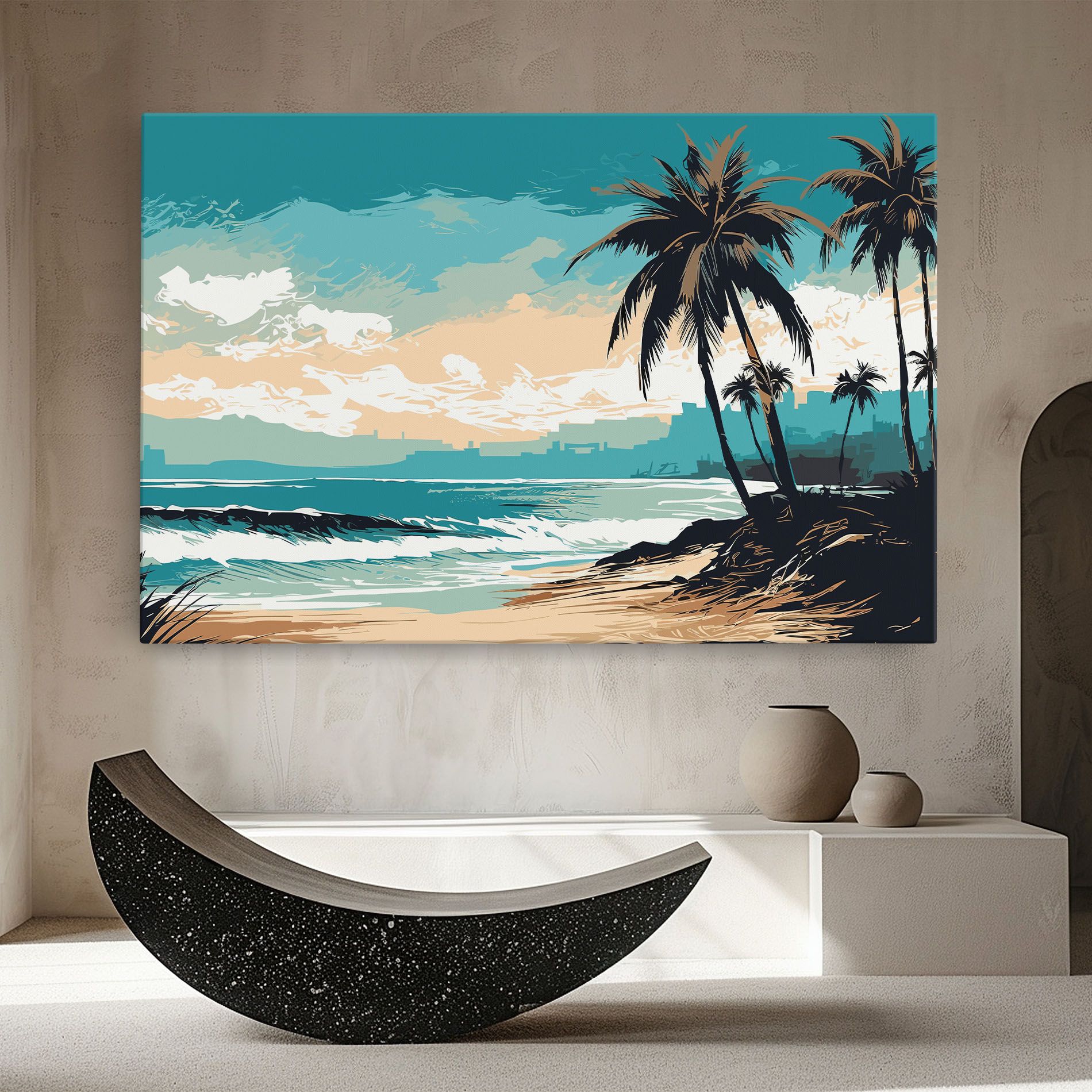 Cream Blue Beach mockup 8