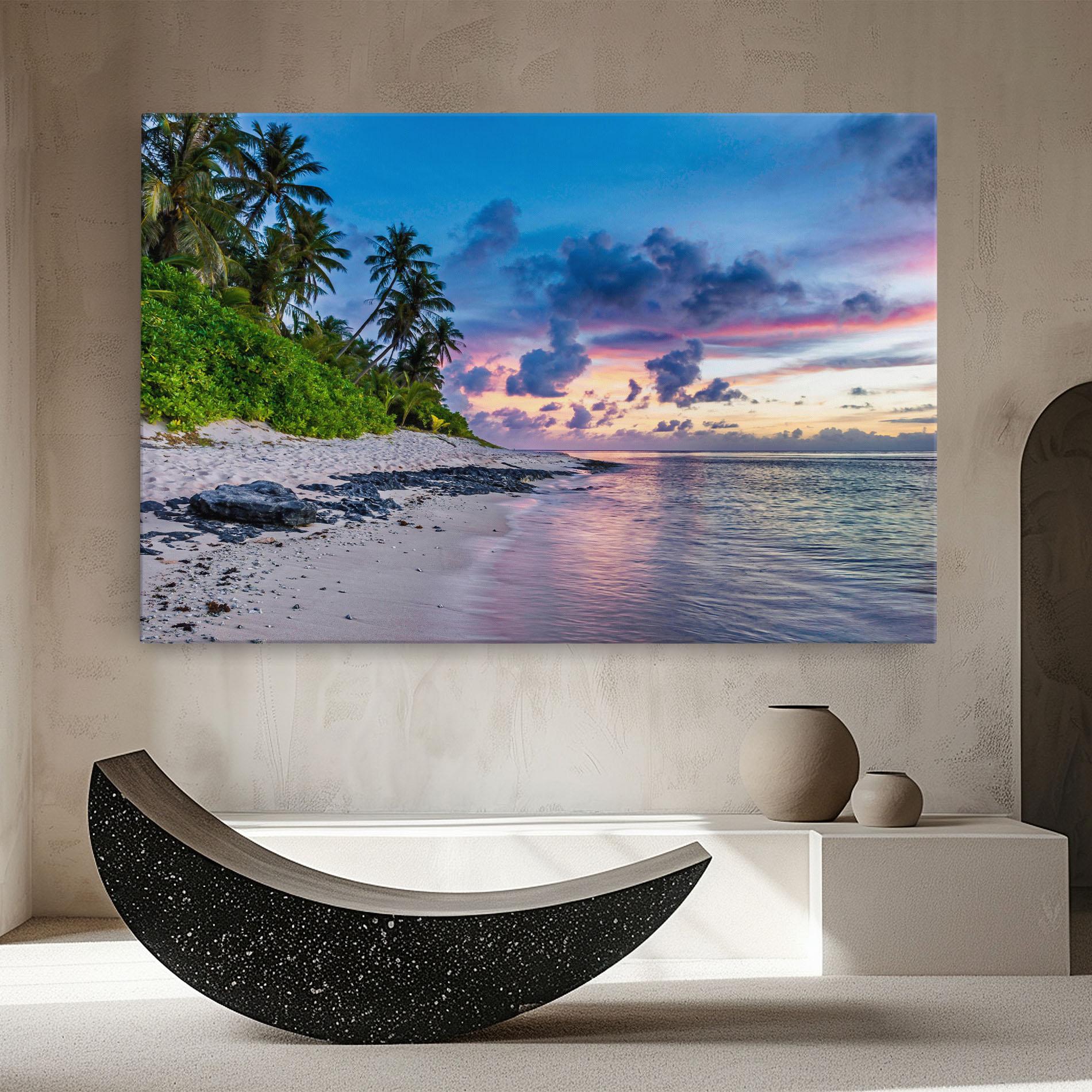 Tablou Canvas Purple Blue Beach mockup 8