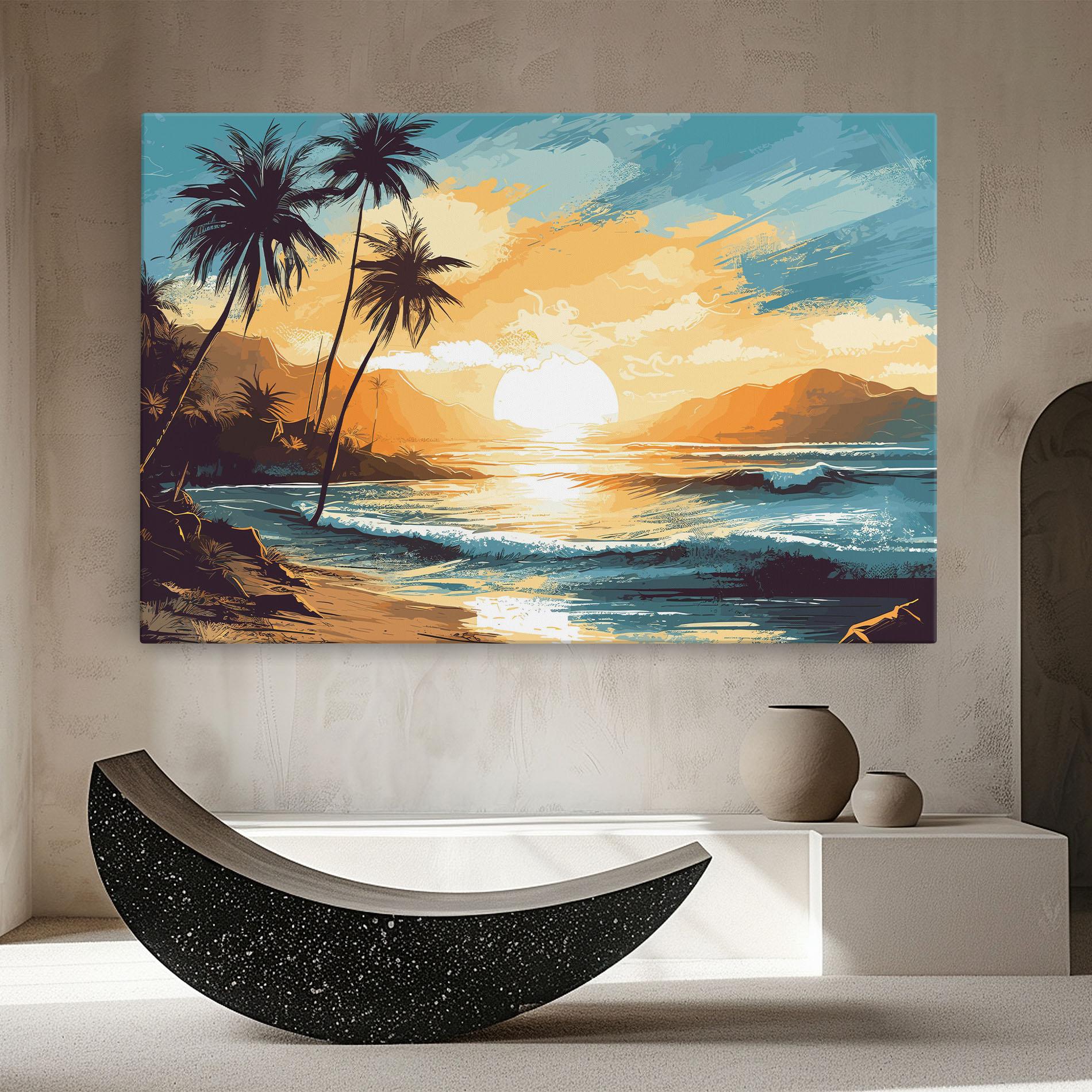 Tablou Canvas Sunrise Beach View mockup 8