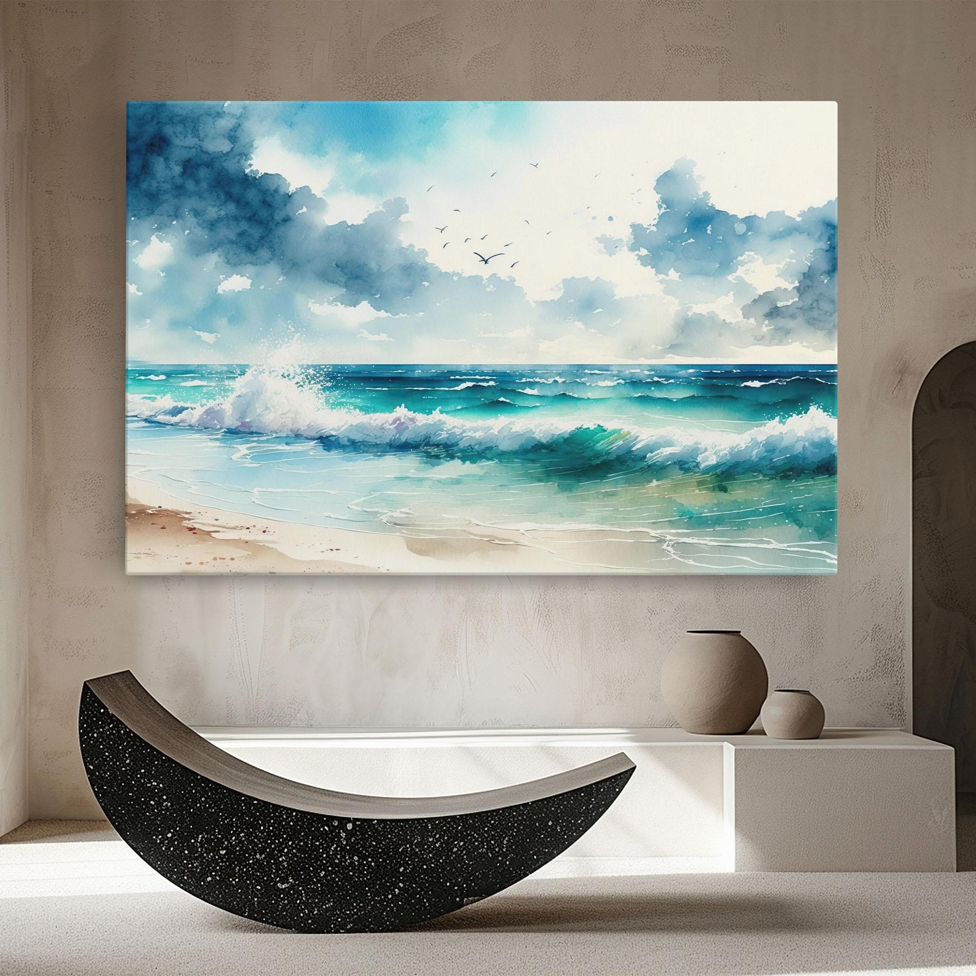 Tablou Canvas Watercolor Sea Beach mockup 8