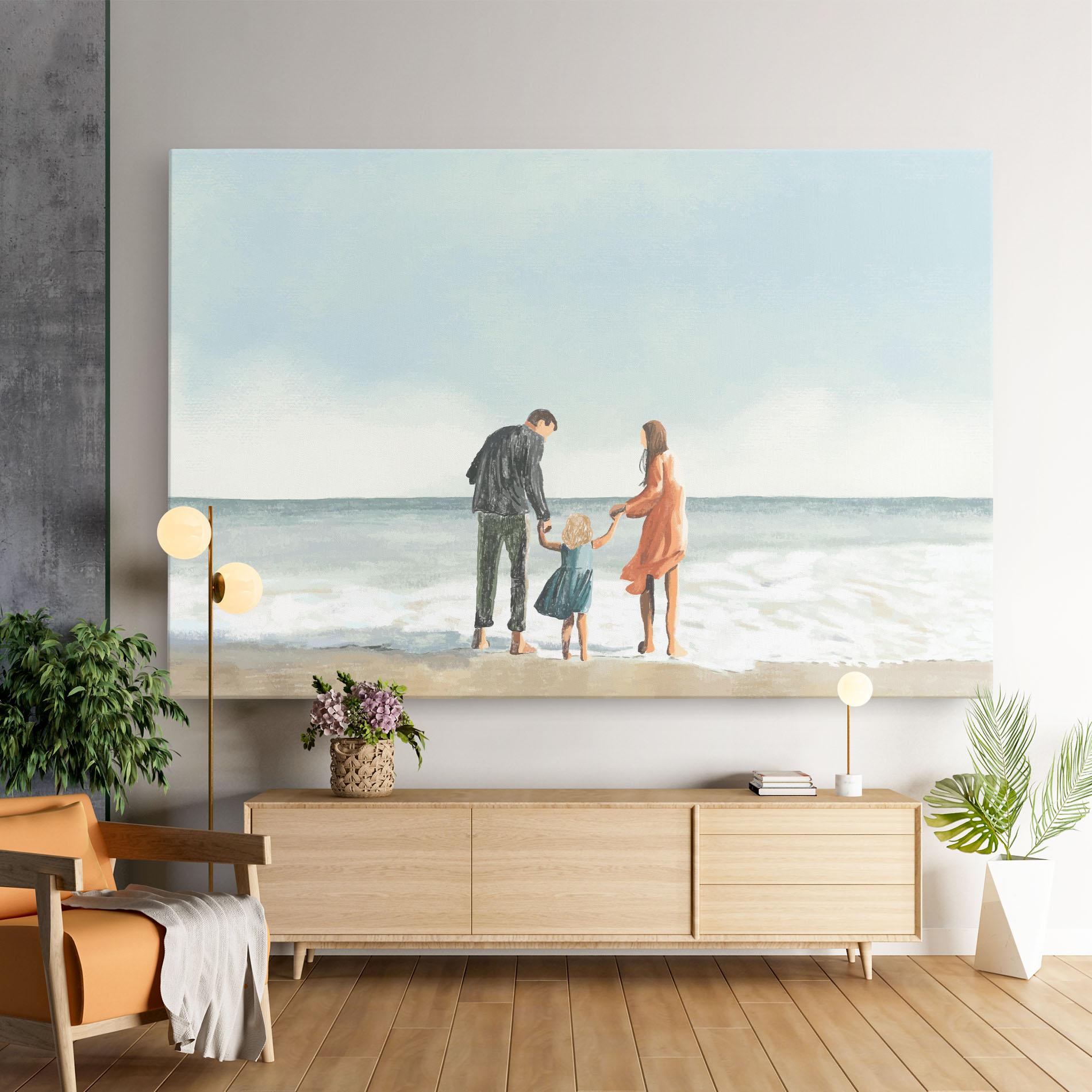 Tablou Canvas Beach Family mockup 9