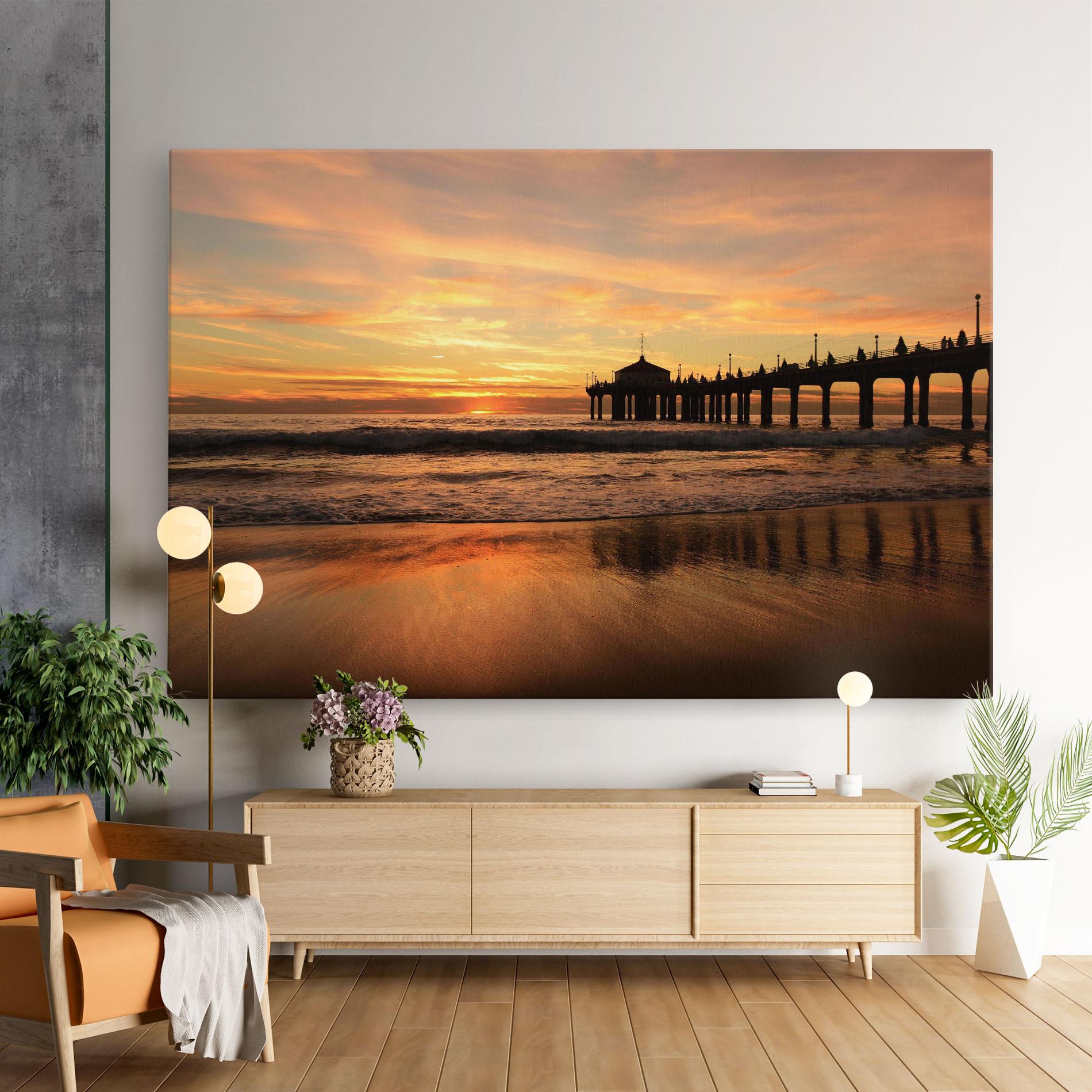 Tablou Canvas Beach Sunset View mockup 9