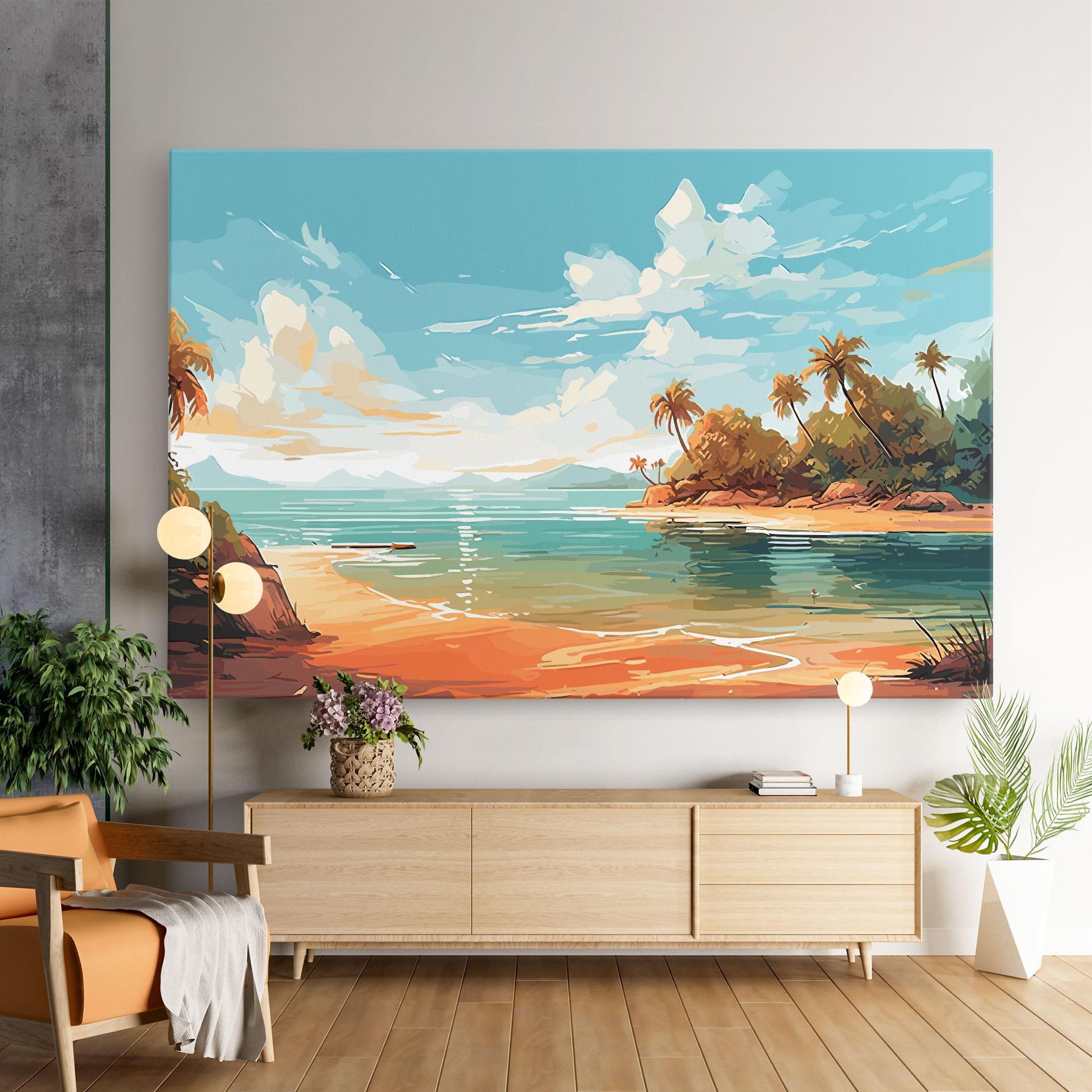Tablou Canvas Blue Sky Beach mockup 9