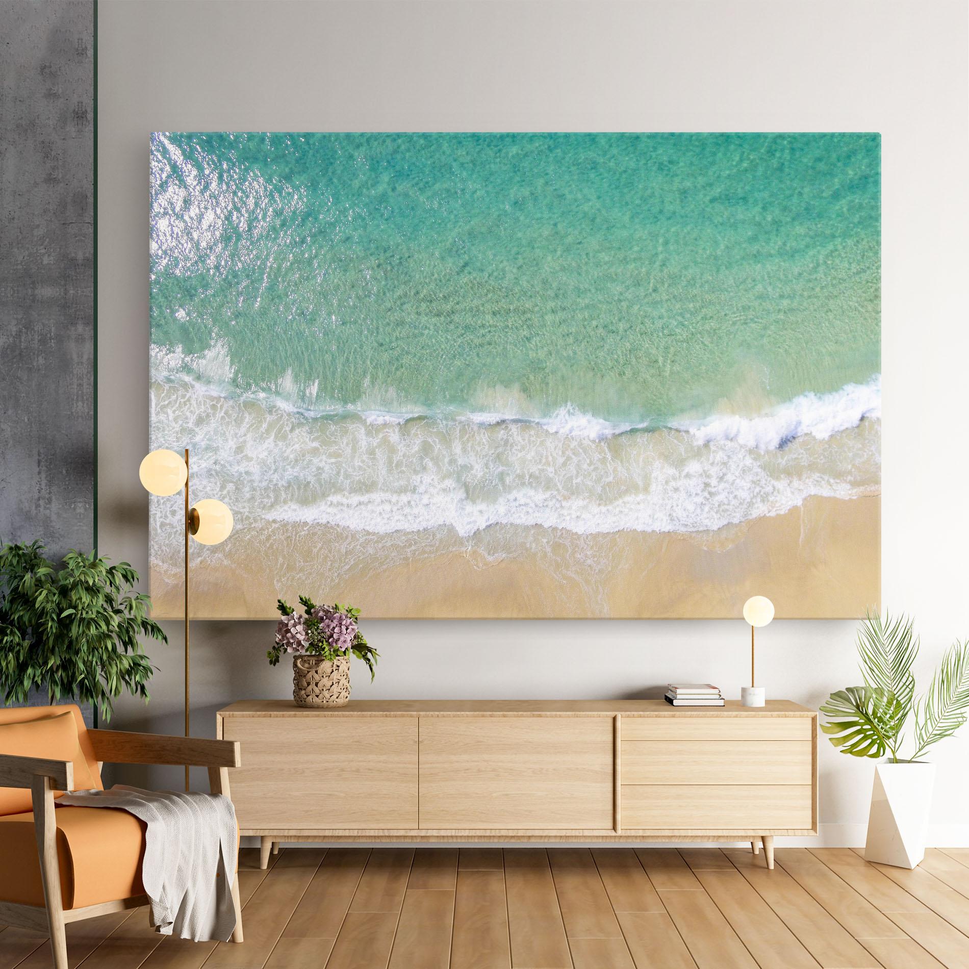Tablou Canvas Blue Waves Beach mockup 9