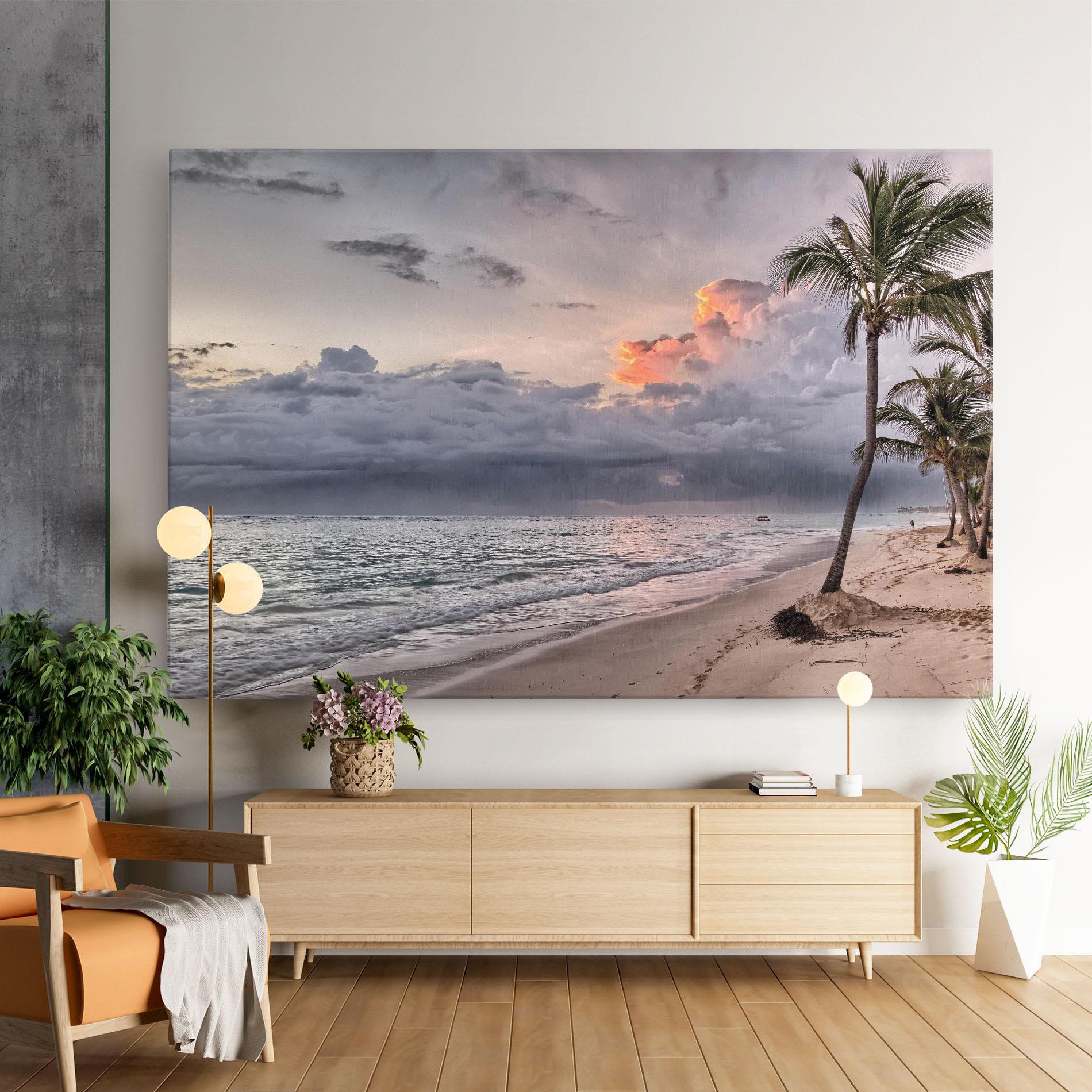 Tablou Canvas Cloudy Beach mockup 9
