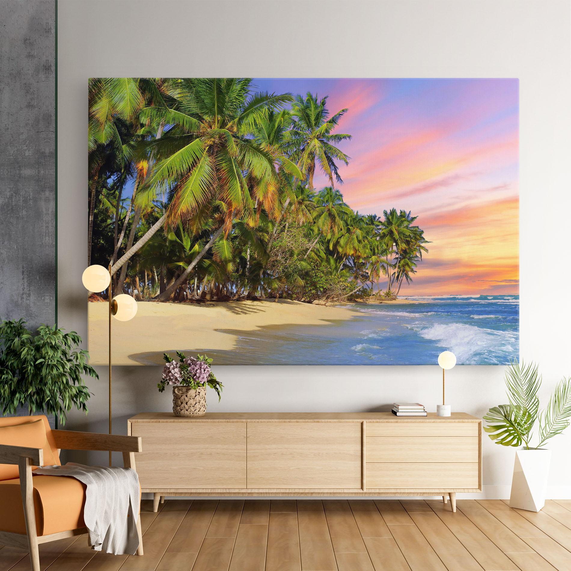 Tablou Canvas Coconut Tree Sunset mockup 9