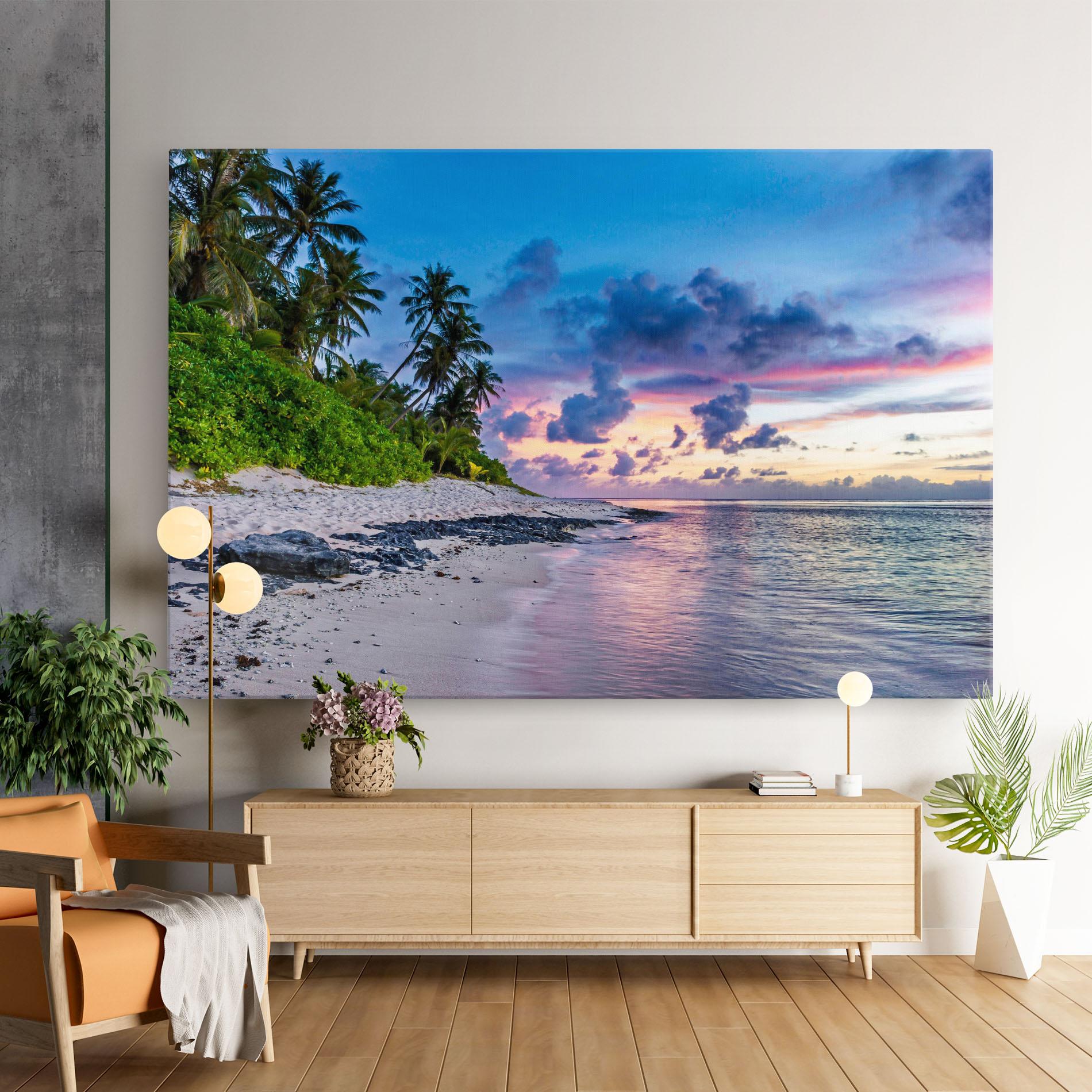 Tablou Canvas Purple Blue Beach mockup 9