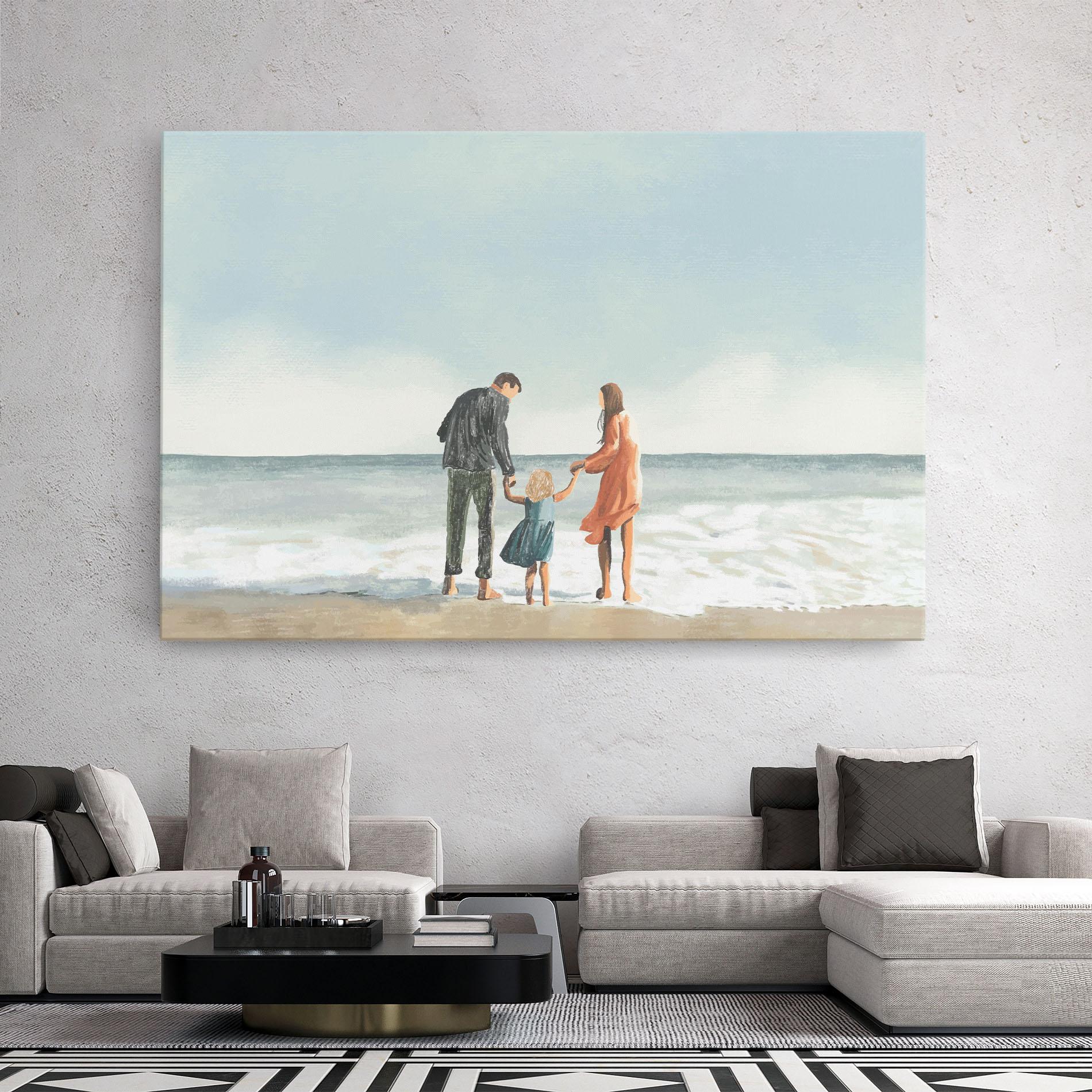 Tablou Canvas Beach Family mockup 2