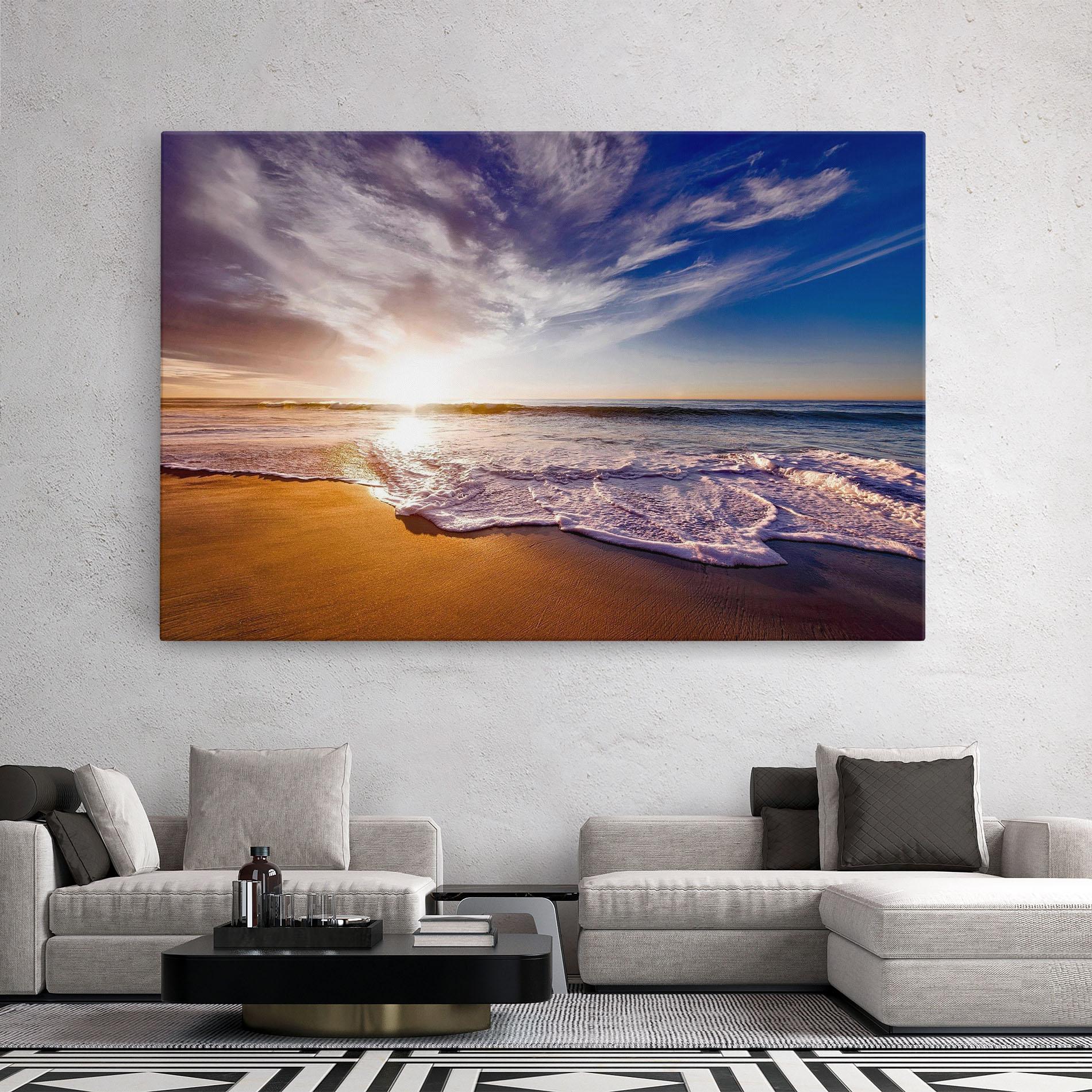 Tablou Canvas Beach Sunrise mockup 2