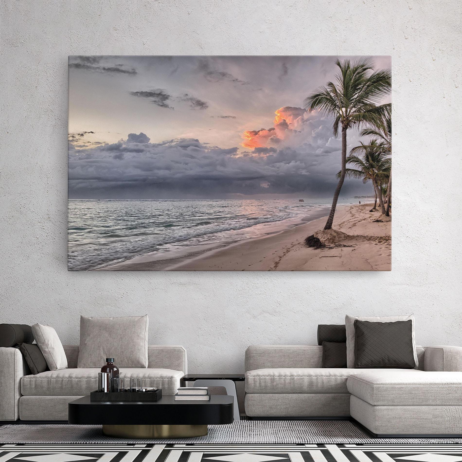 Tablou Canvas Cloudy Beach mockup 2
