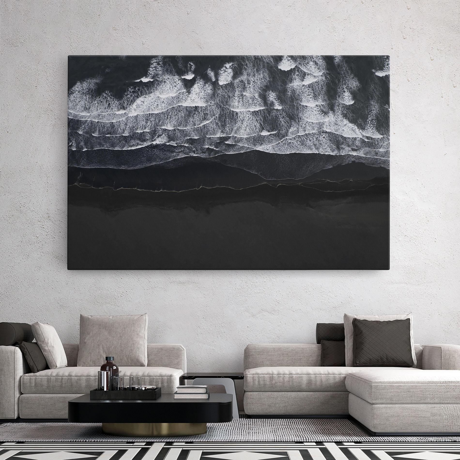 Tablou Canvas Grey Waves Beach mockup 2