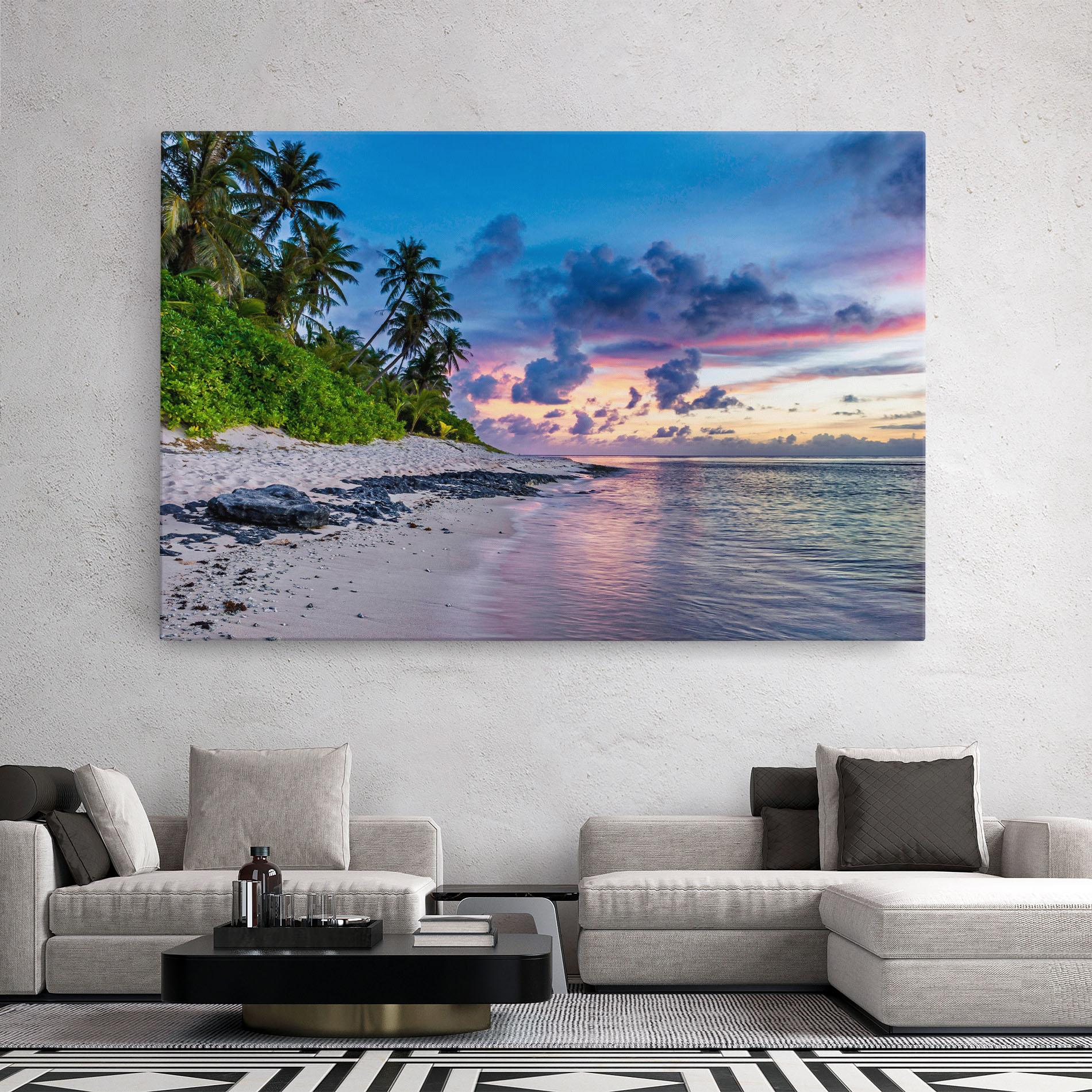 Tablou Canvas Purple Blue Beach mockup 2