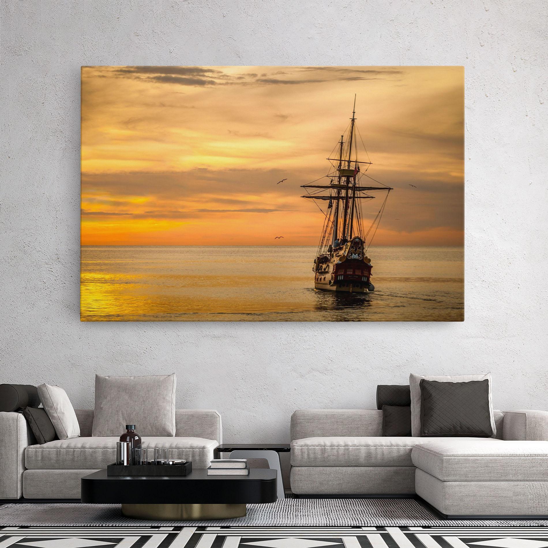 Tablou Canvas Sunset Over The Sea mockup 2