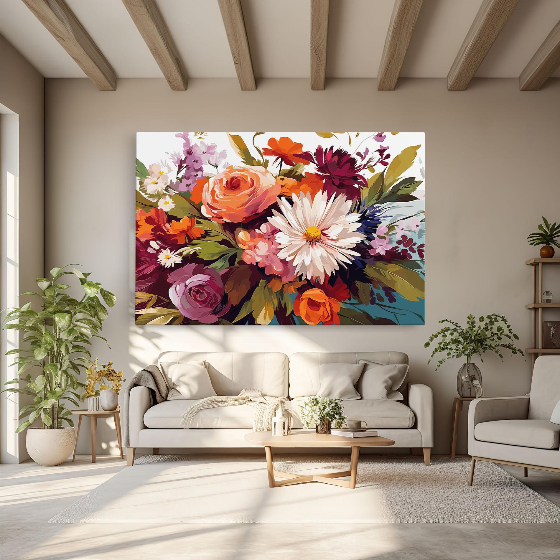 Tablou Canvas Cream Orange Spring mockup 6