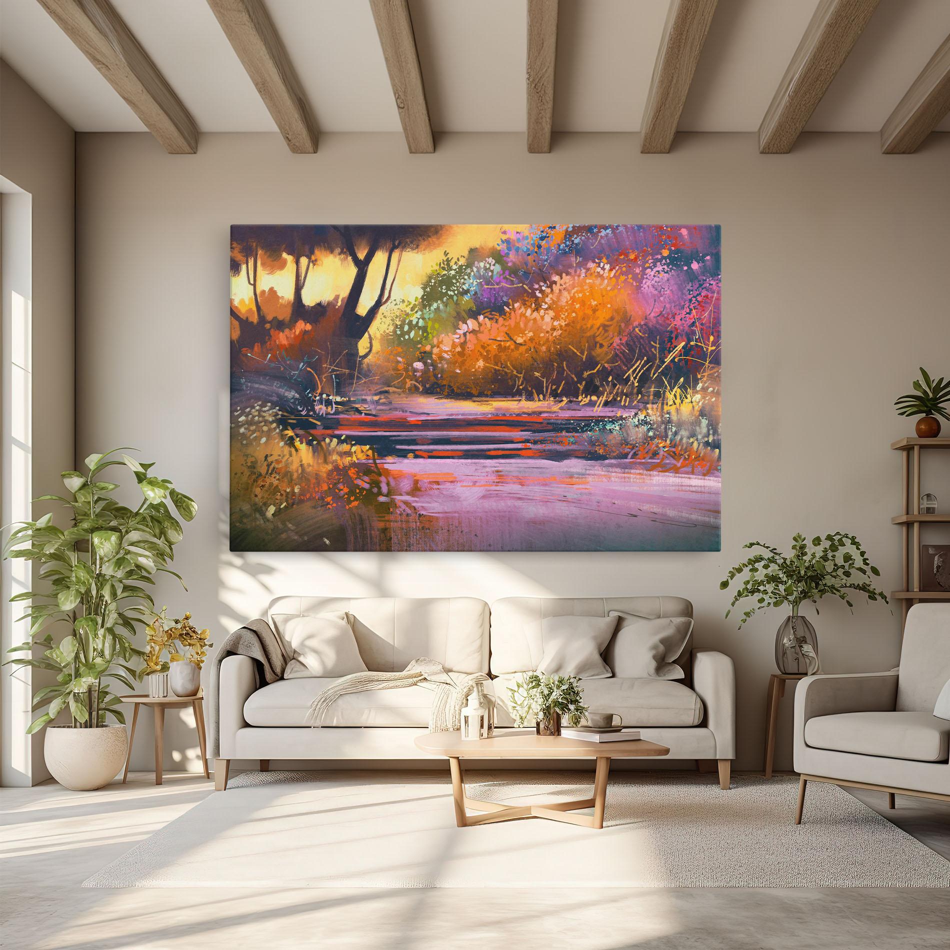 Tablou Canvas Landscape Colorful Trees mockup 6