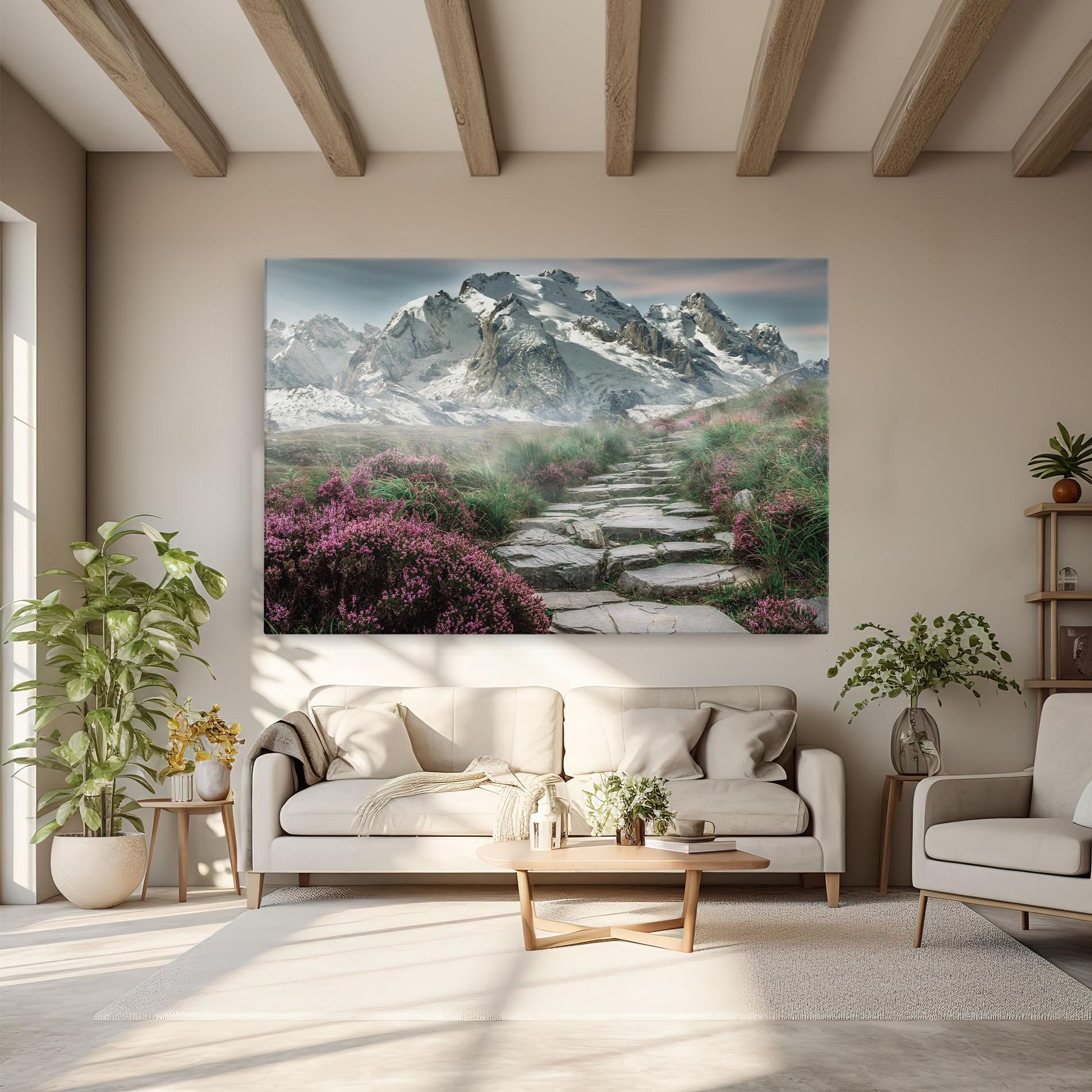 Tablou Canvas Mountain Spring View mockup 6