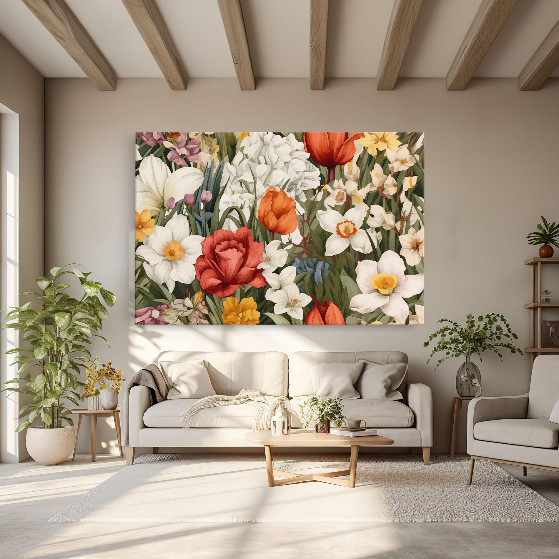 Tablou Canvas Orange Red Spring mockup 6