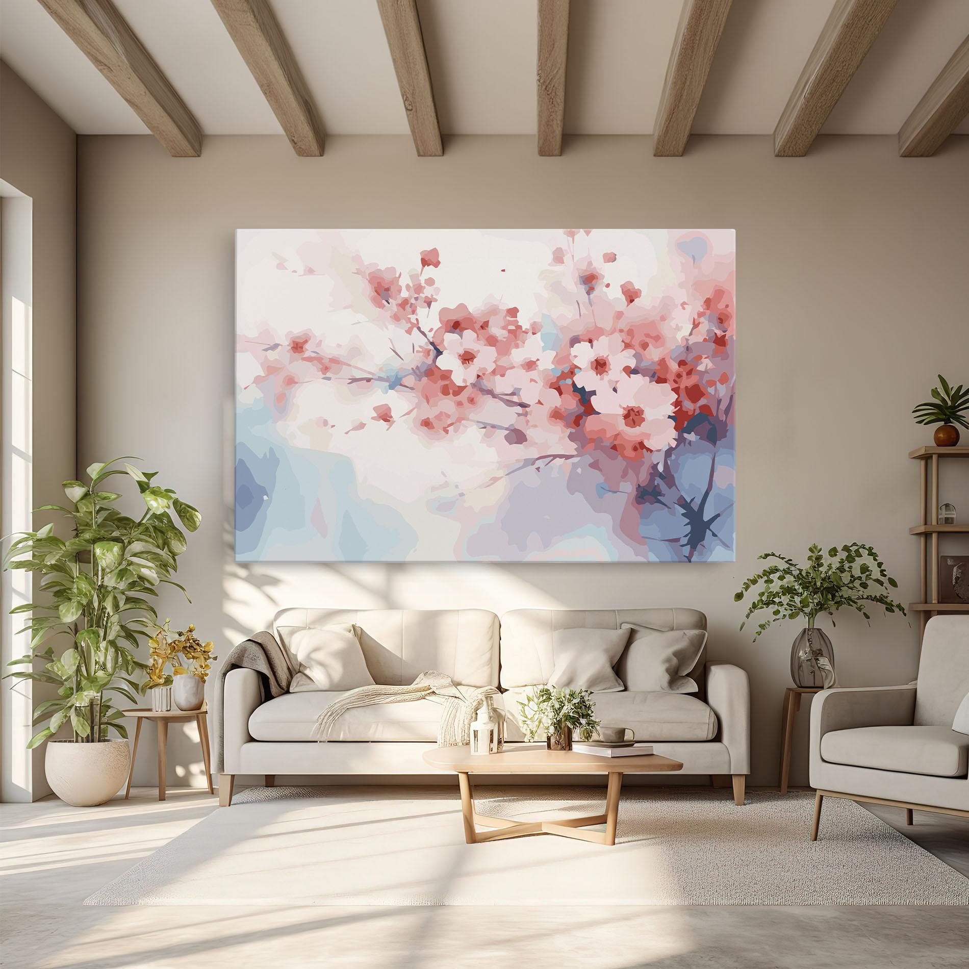 Tablou Canvas Pastel Spring Flowers mockup 6