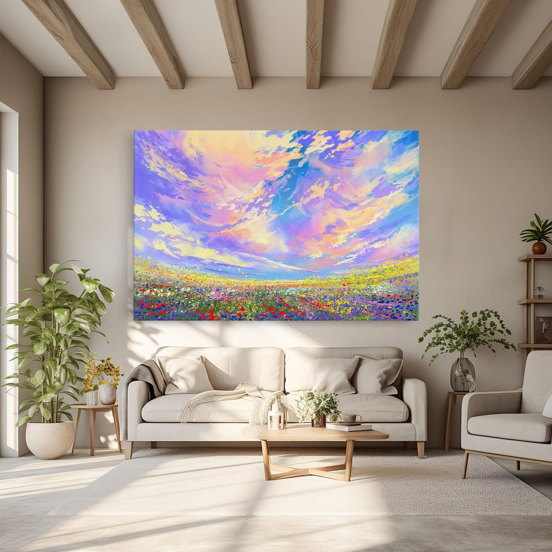 Tablou Canvas Spring Field mockup 6