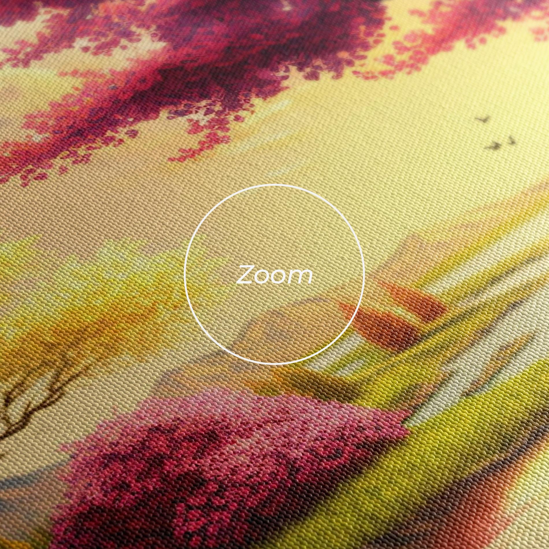 Tablou Canvas Pink Yellow Trees mockup 3