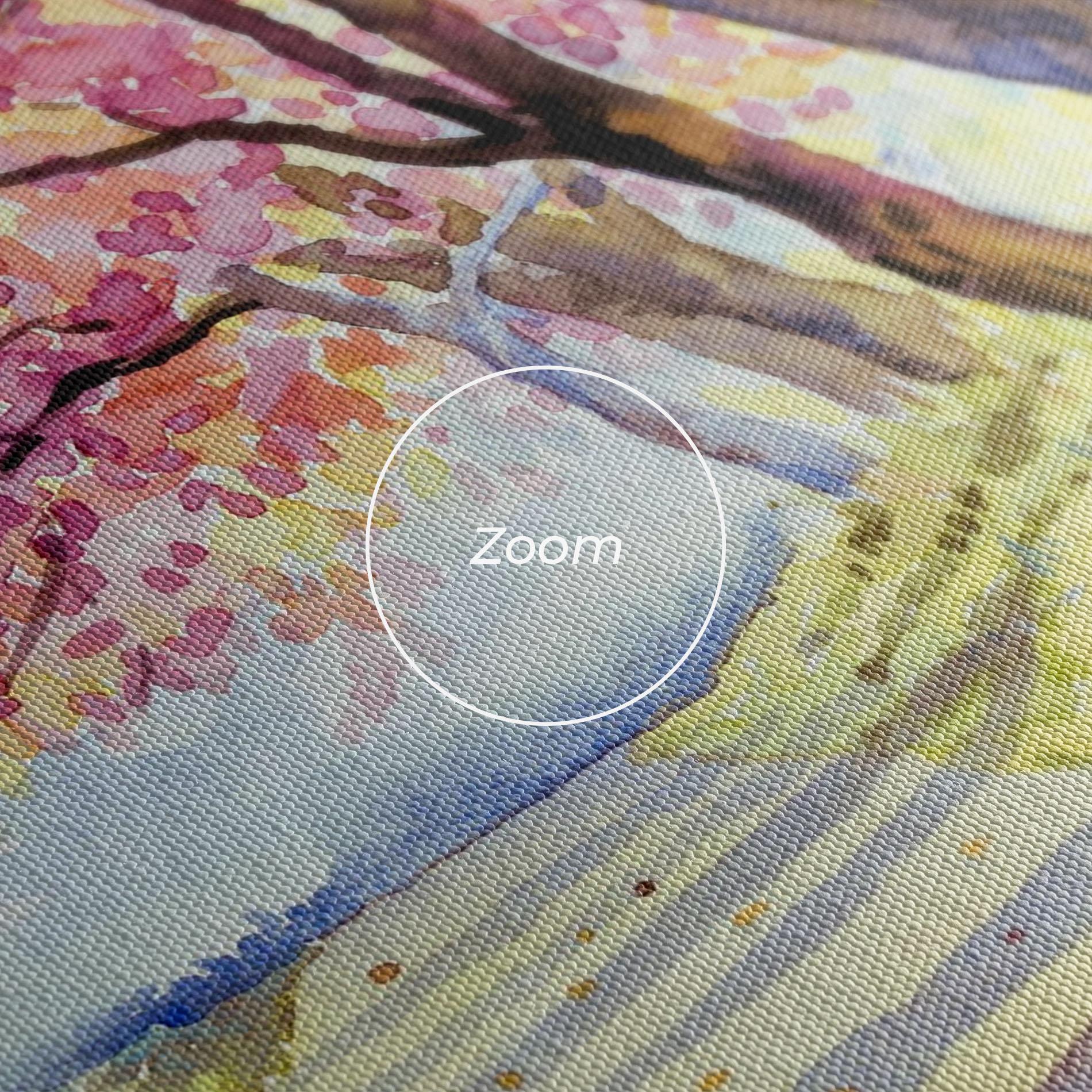 Tablou Canvas Watercolor Spring Landscape mockup 3