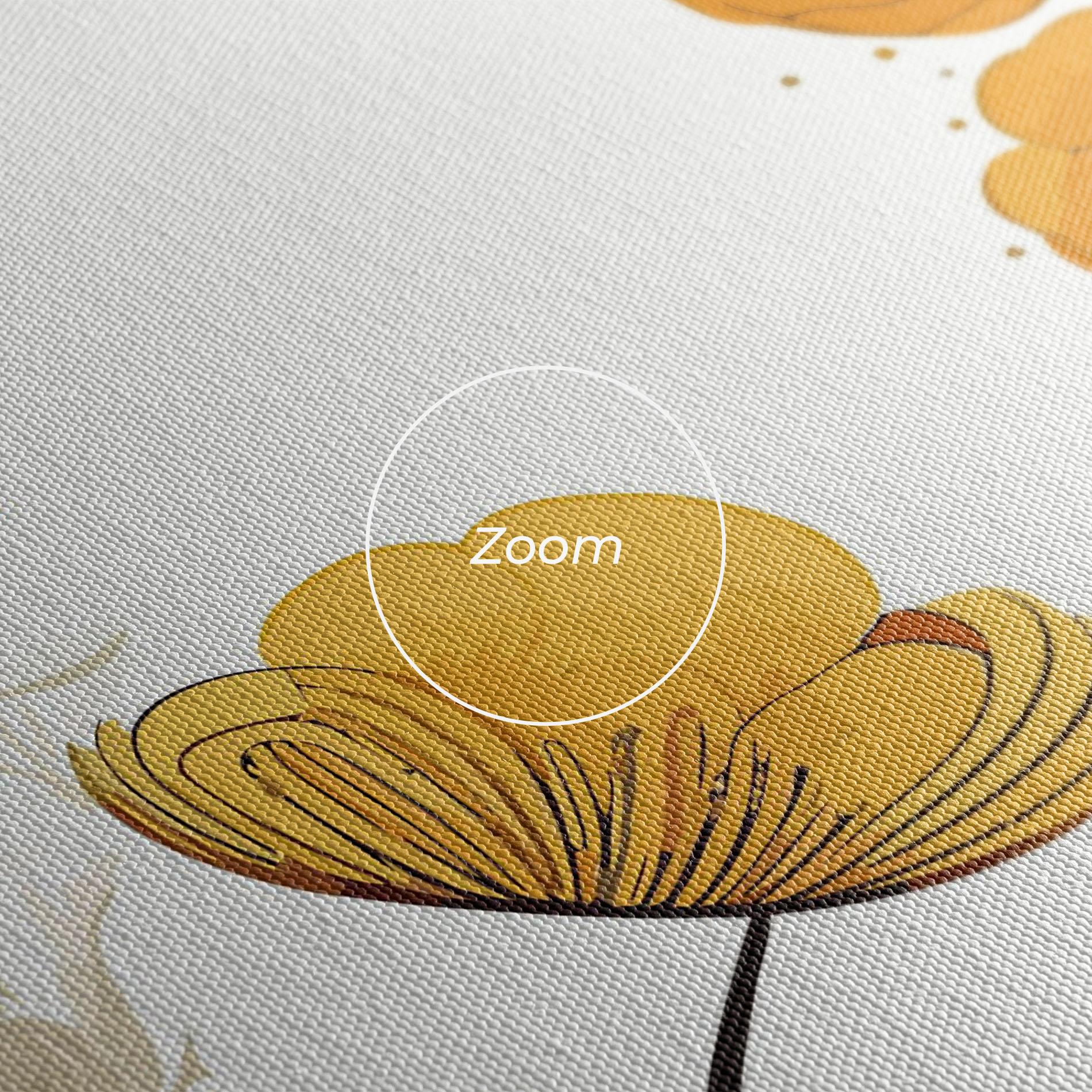 Tablou Canvas Yellow Circle Flowers mockup 3