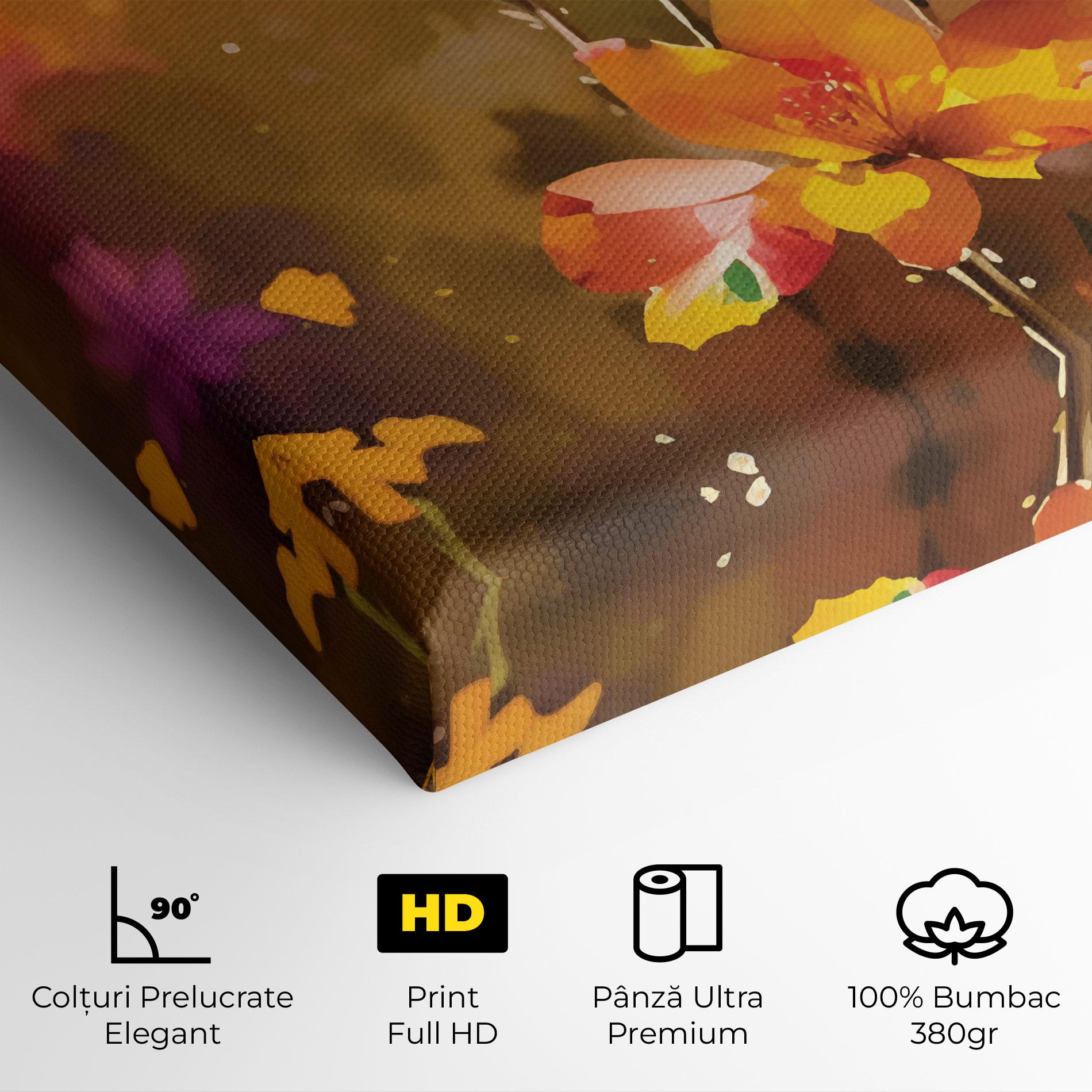 Tablou Canvas Orange Pink Spring mockup 4