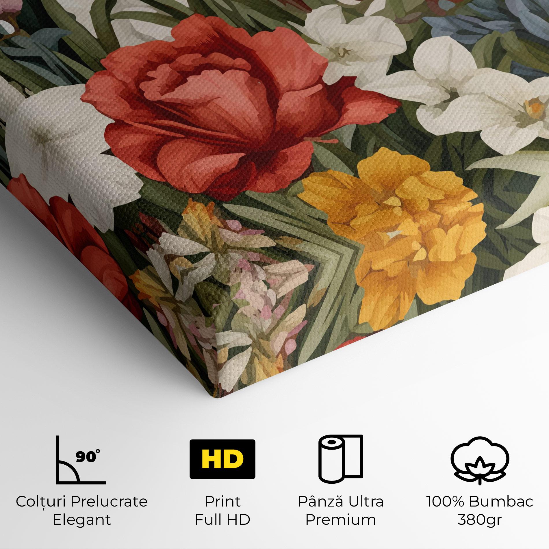 Tablou Canvas Orange Red Spring mockup 4