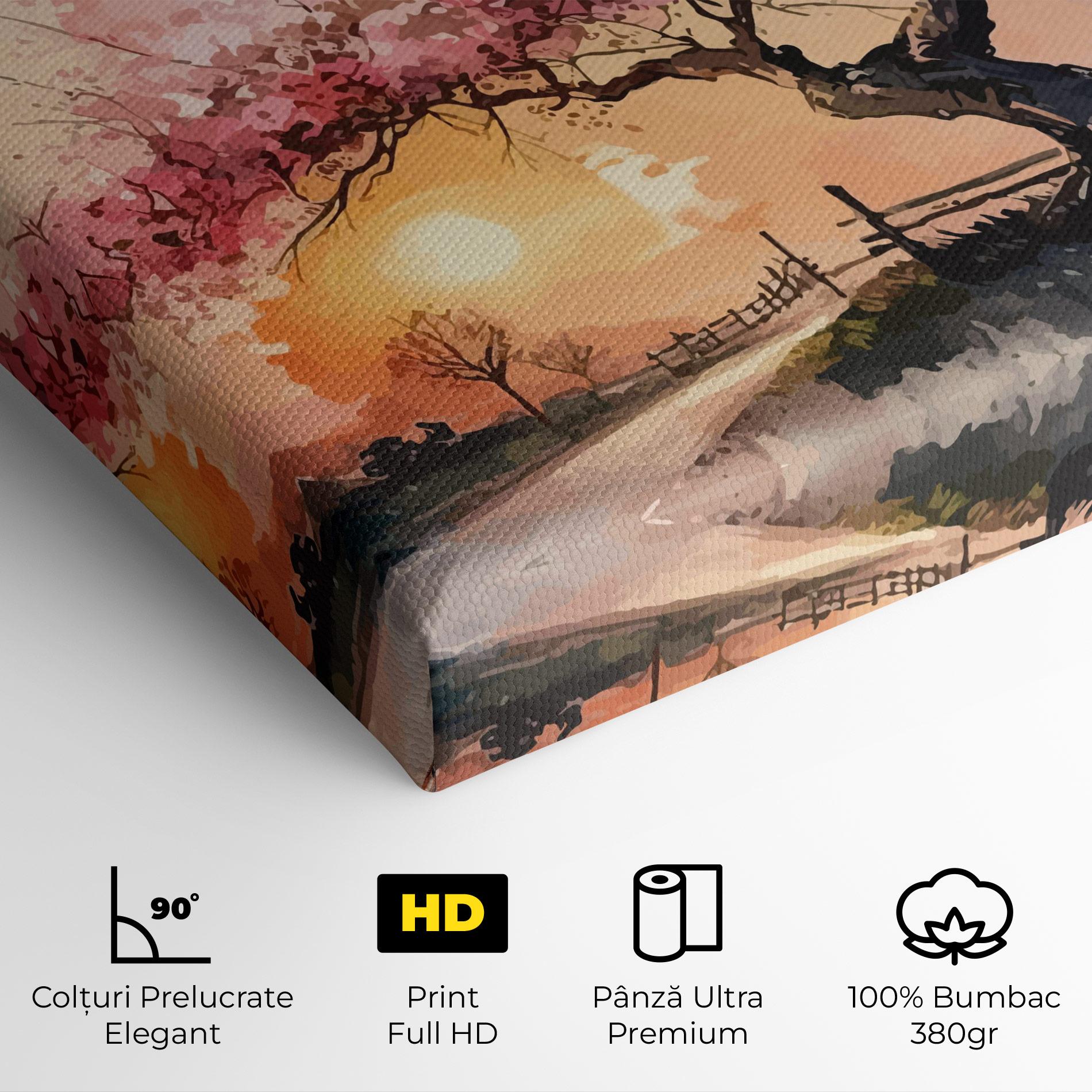 Tablou Canvas Sunset Spring mockup 4