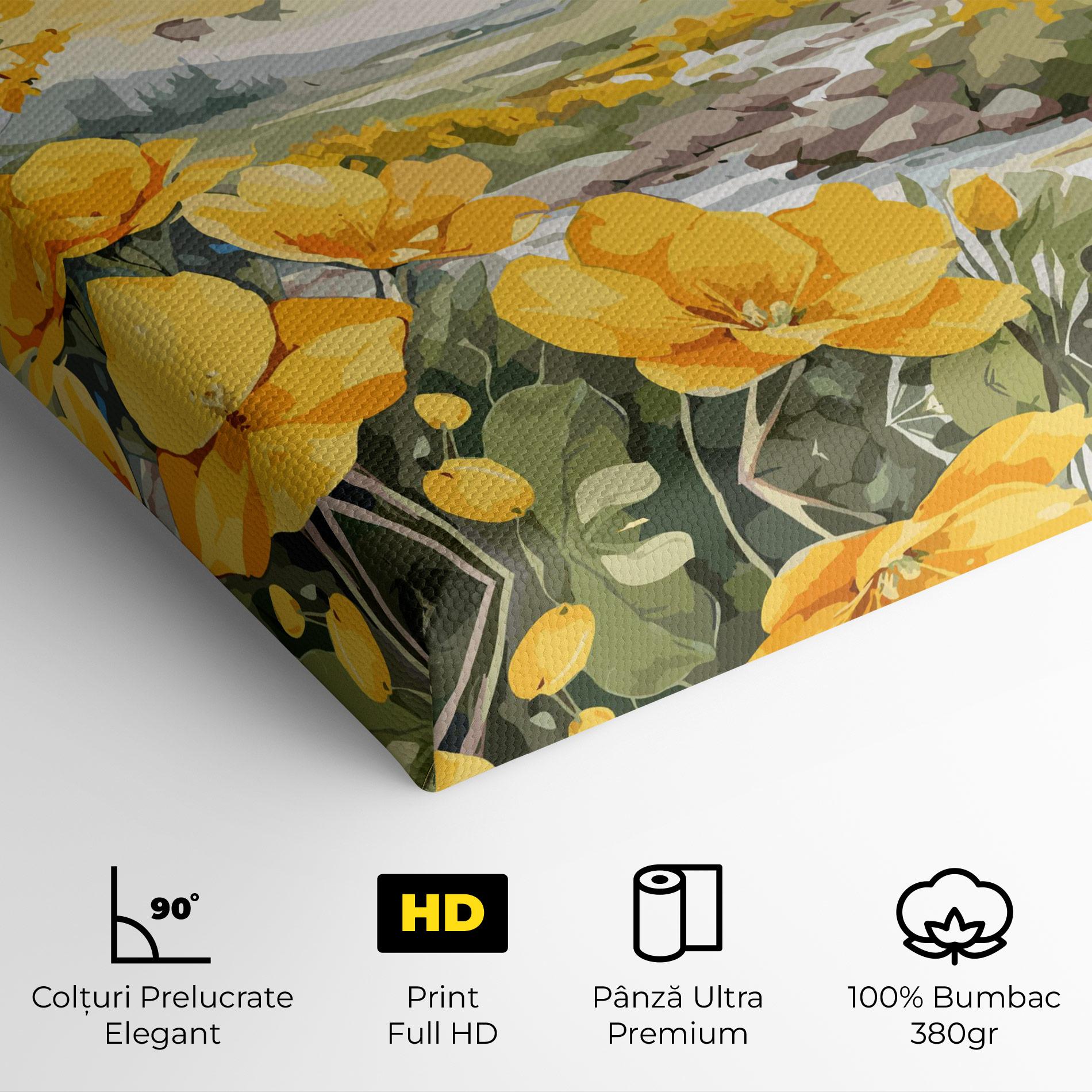 Tablou Canvas Yellow Spring Flower mockup 4