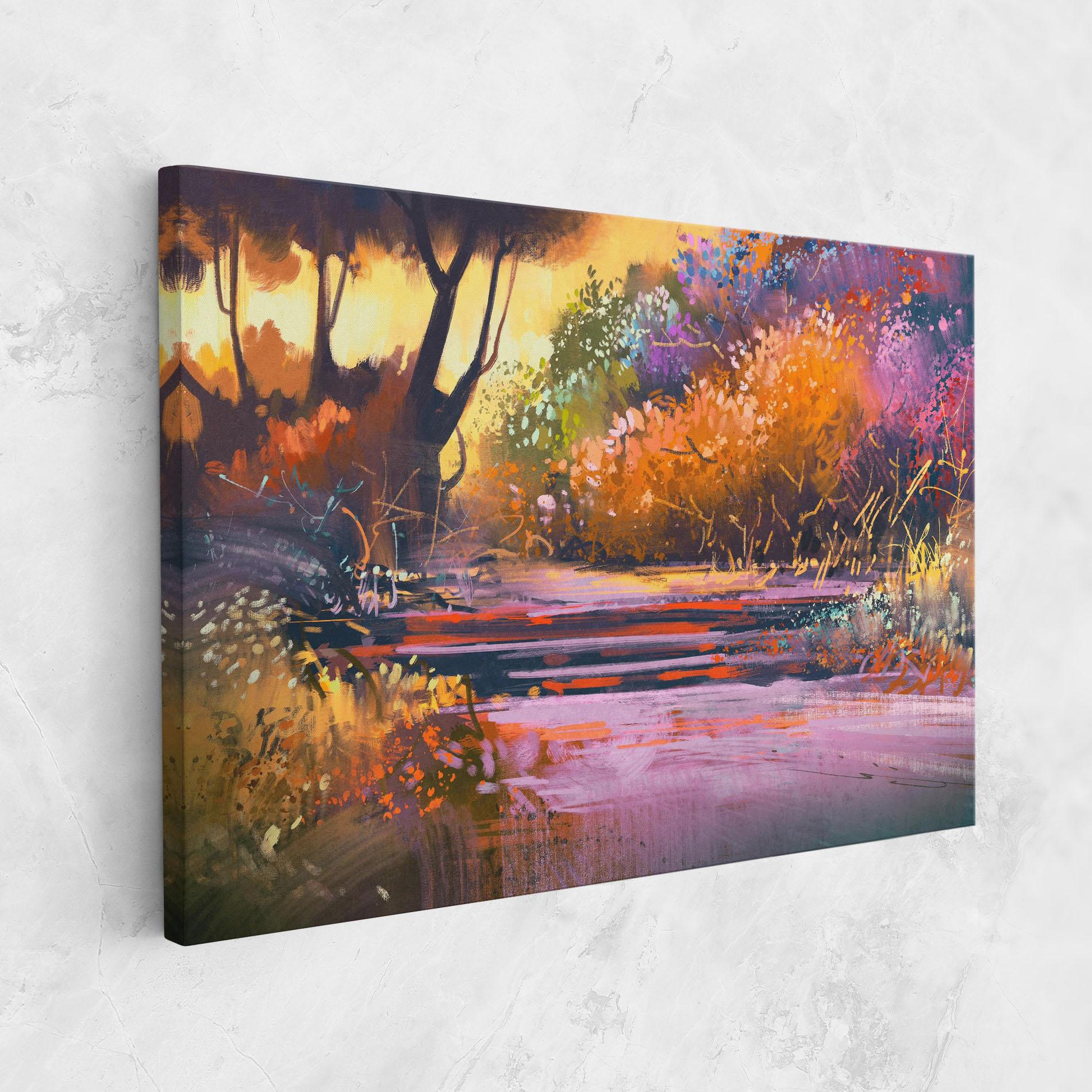 Tablou Canvas Landscape Colorful Trees mockup 1