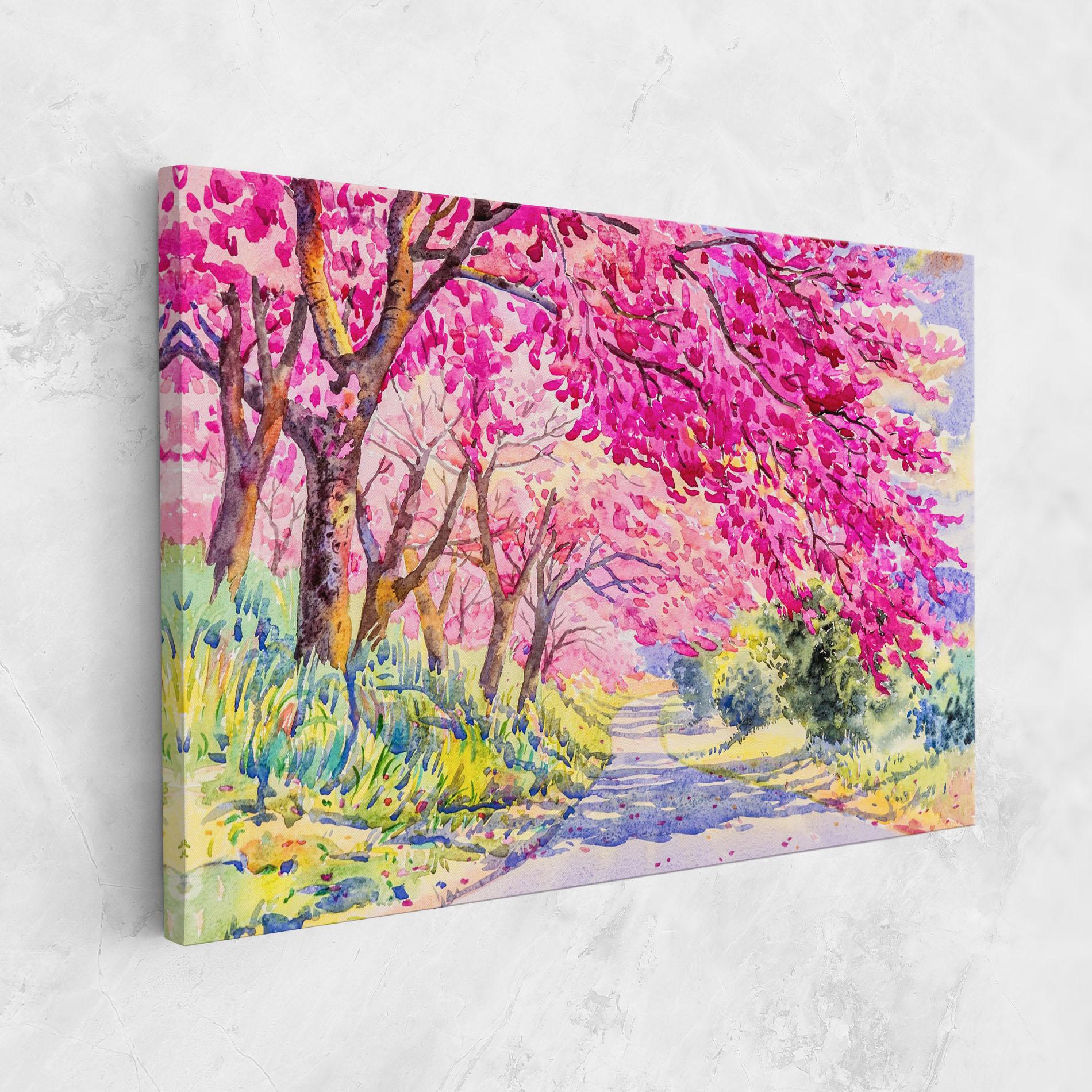 Tablou Canvas Pink Trees Art mockup 1