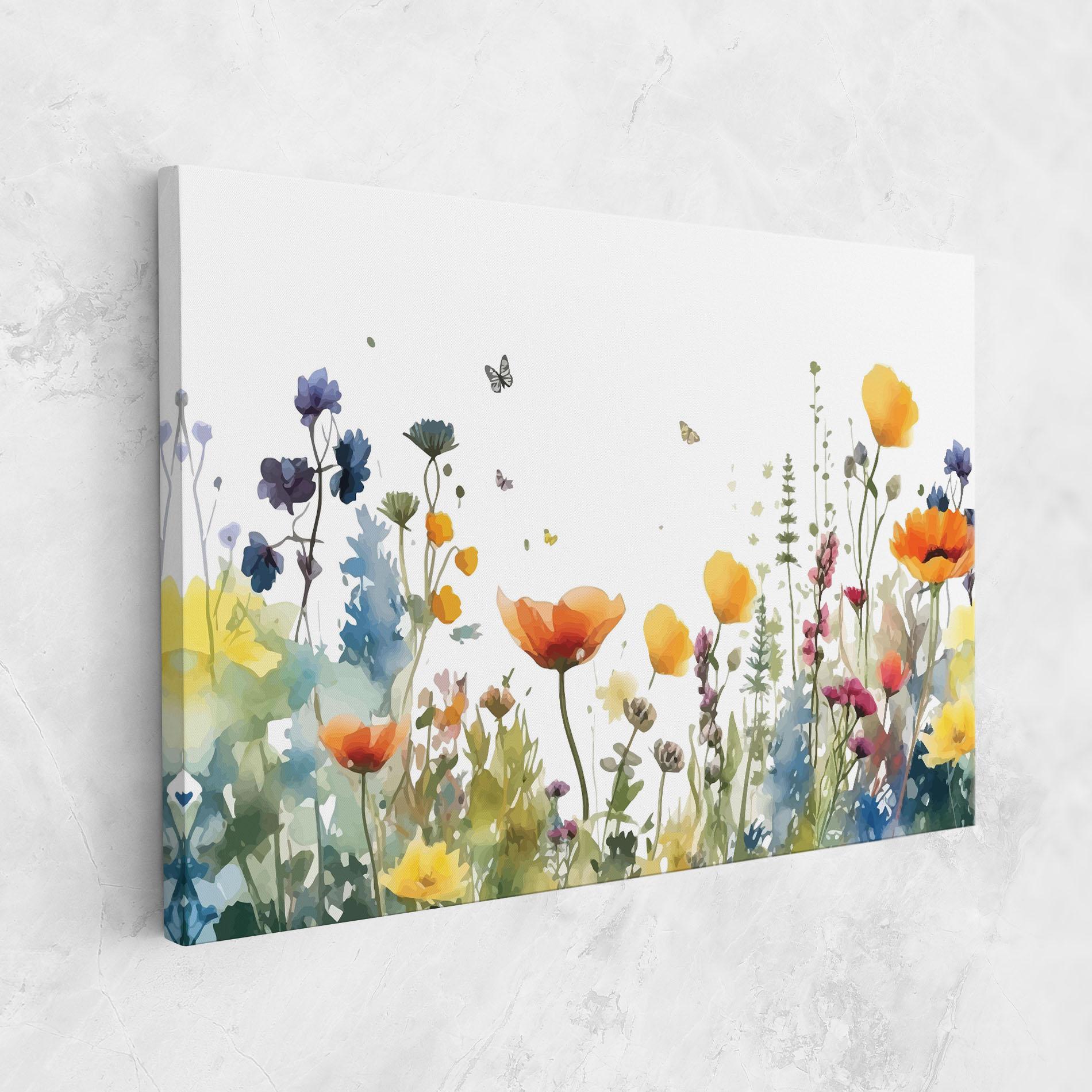 Tablou Canvas Watercolor Spring Flowers mockup 1