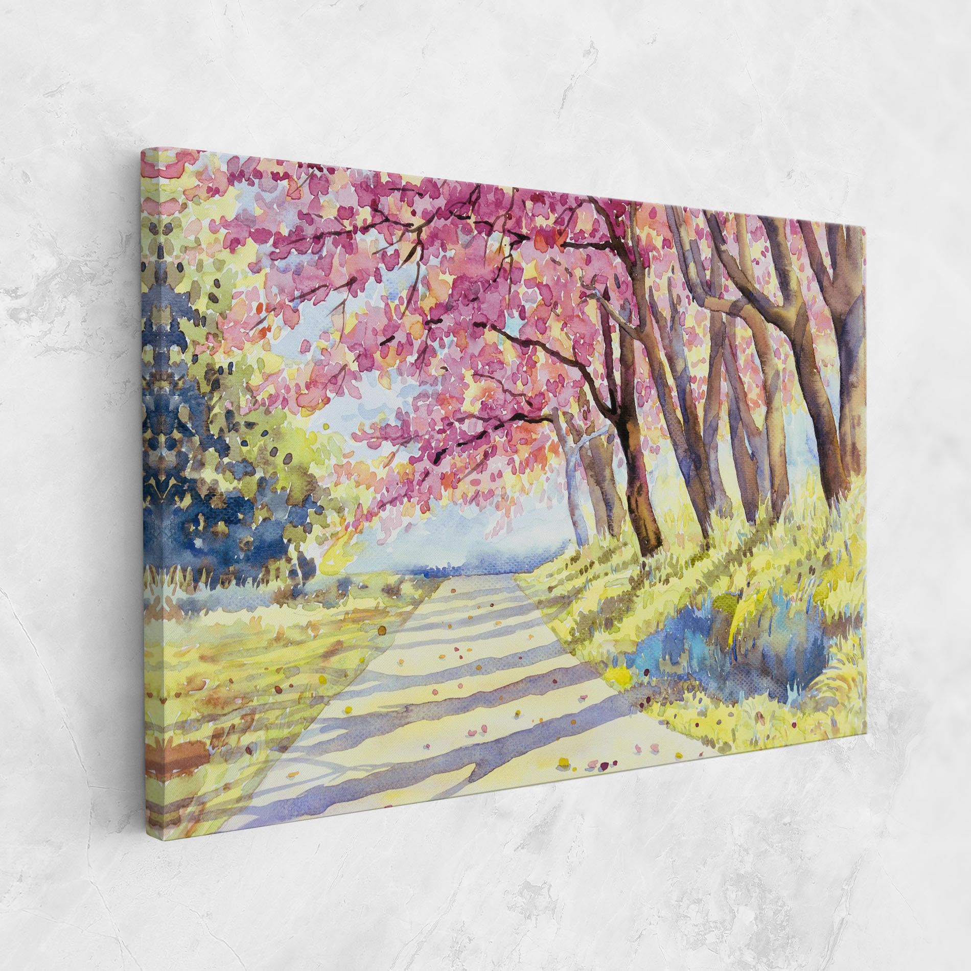 Watercolor Spring Landscape mockup 1