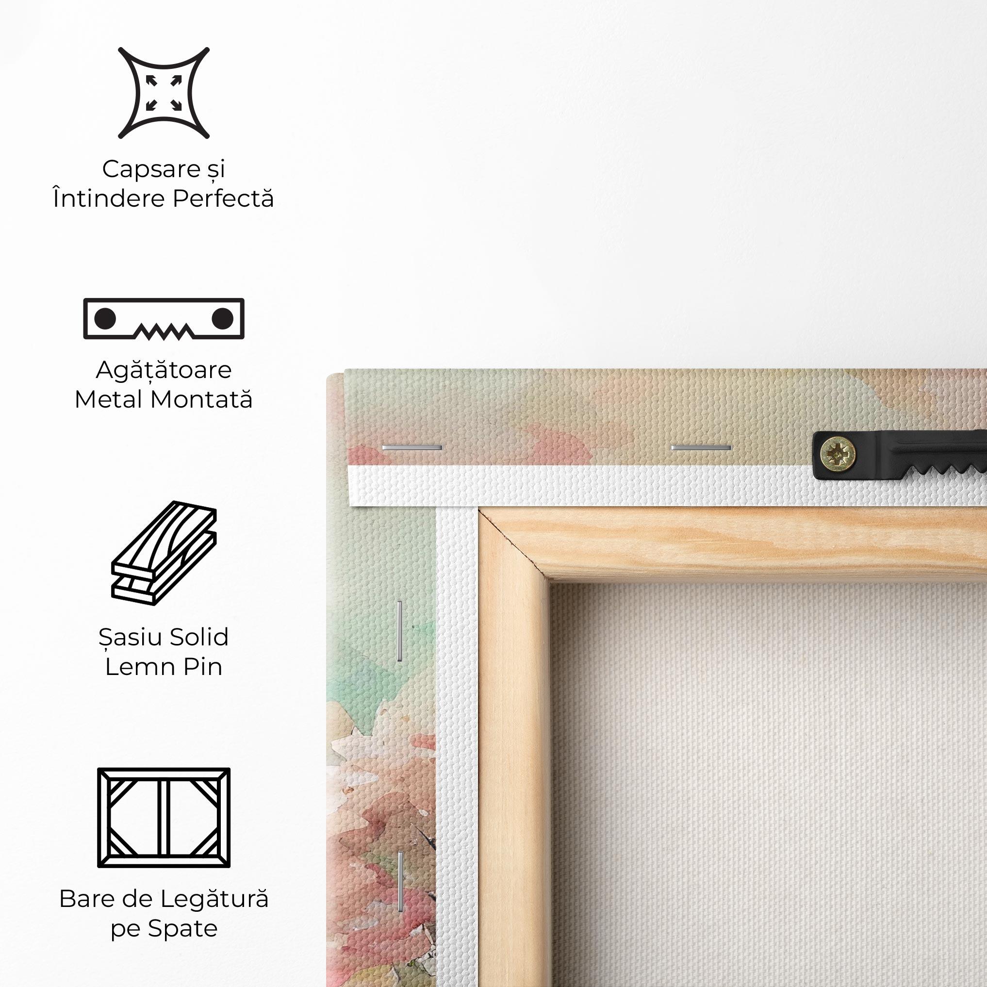 Tablou Canvas Spring Pink Trees mockup 5