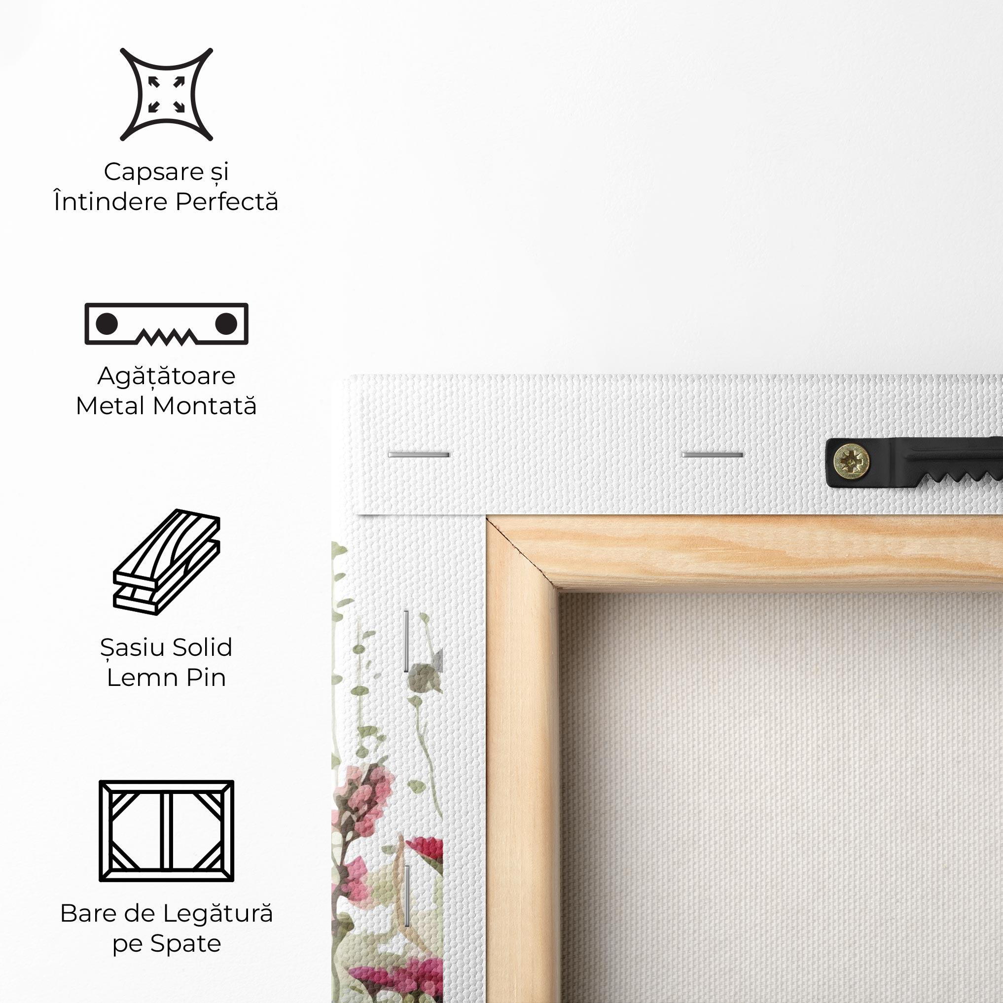 Tablou Canvas Watercolor Spring Flowers mockup 5