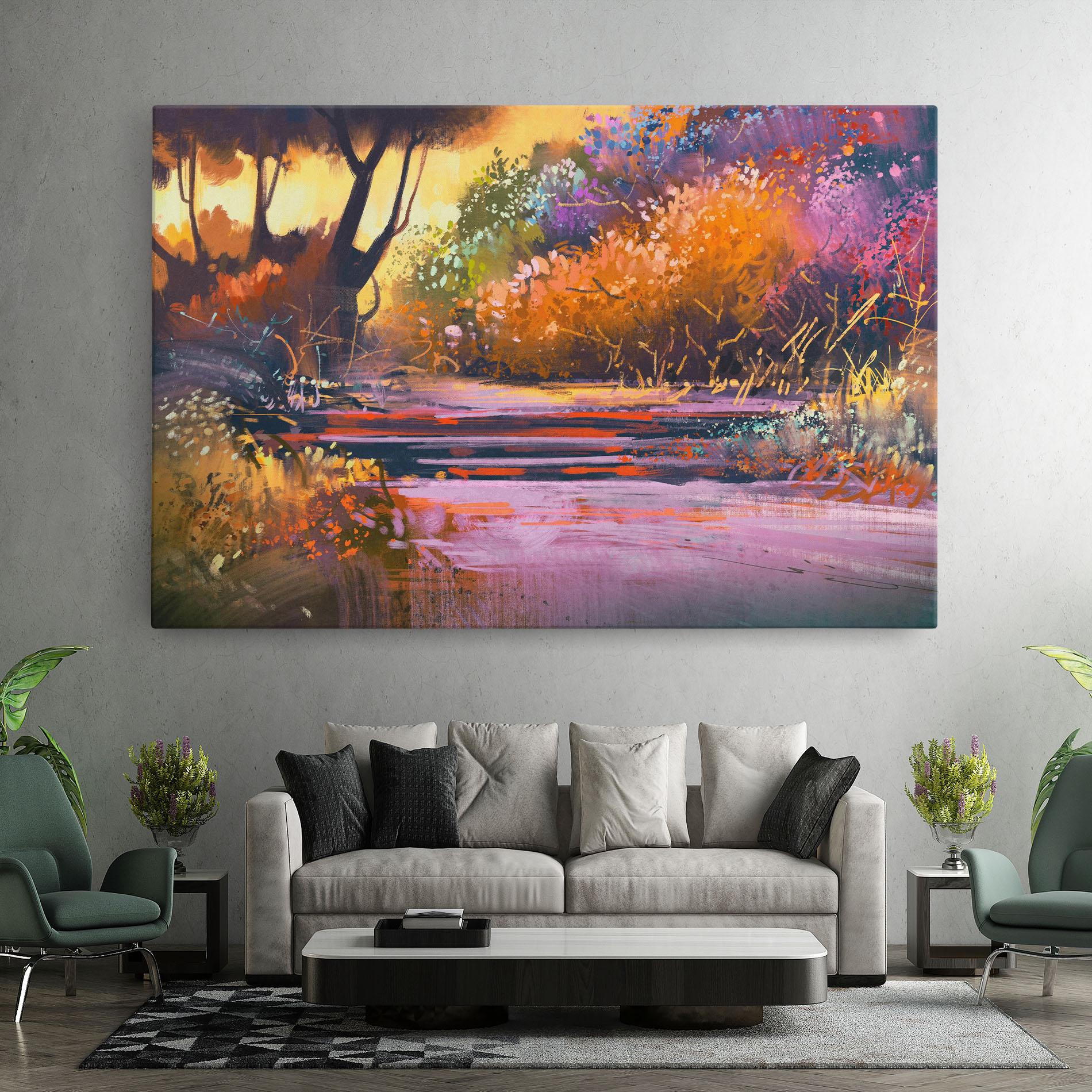 Tablou Canvas Landscape Colorful Trees mockup 7