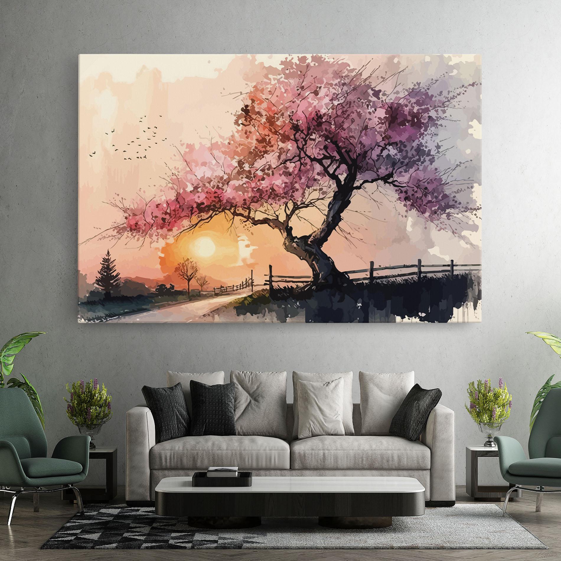 Tablou Canvas Sunset Spring mockup 7
