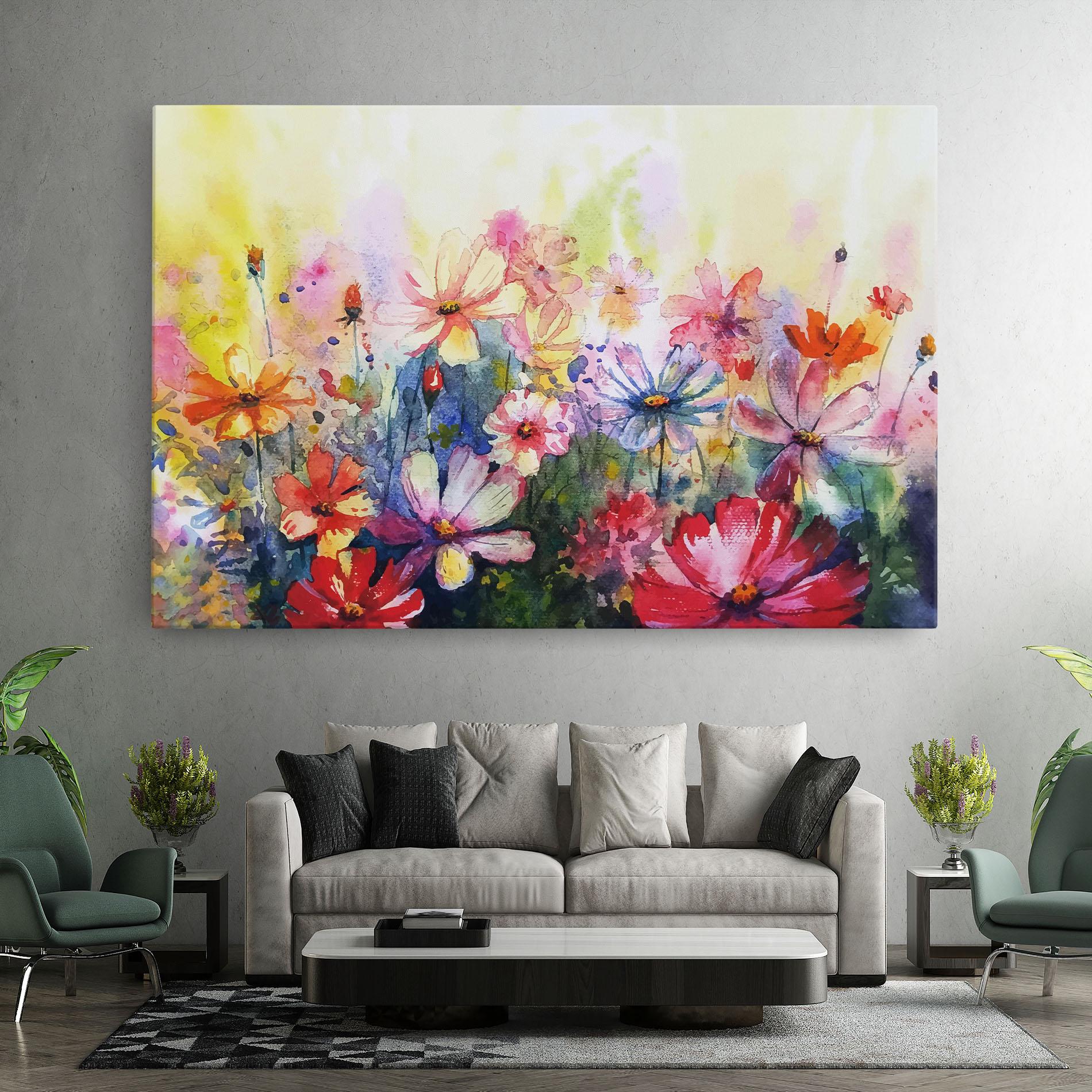 Tablou Canvas Water Art Flowers mockup 7