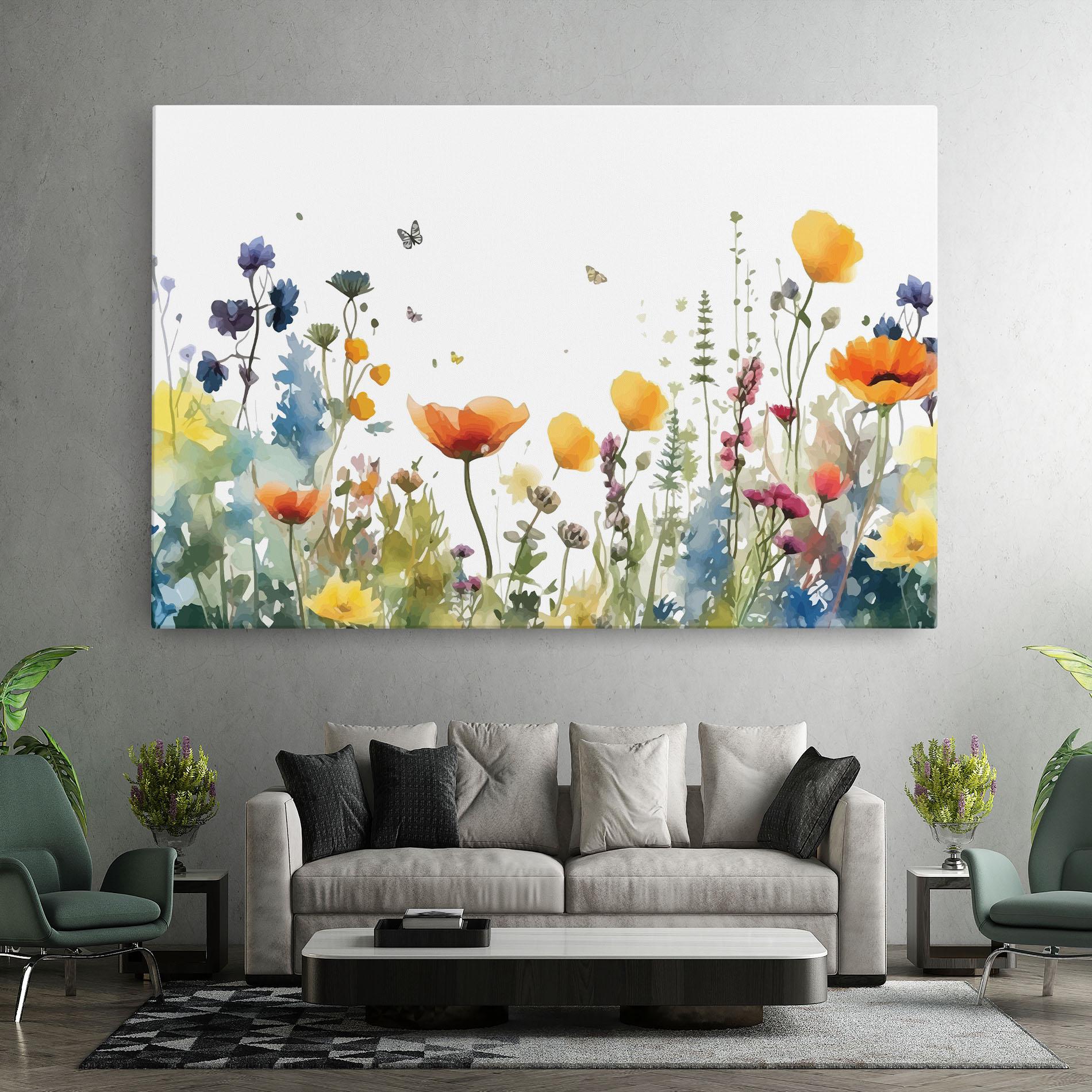 Tablou Canvas Watercolor Spring Flowers mockup 7